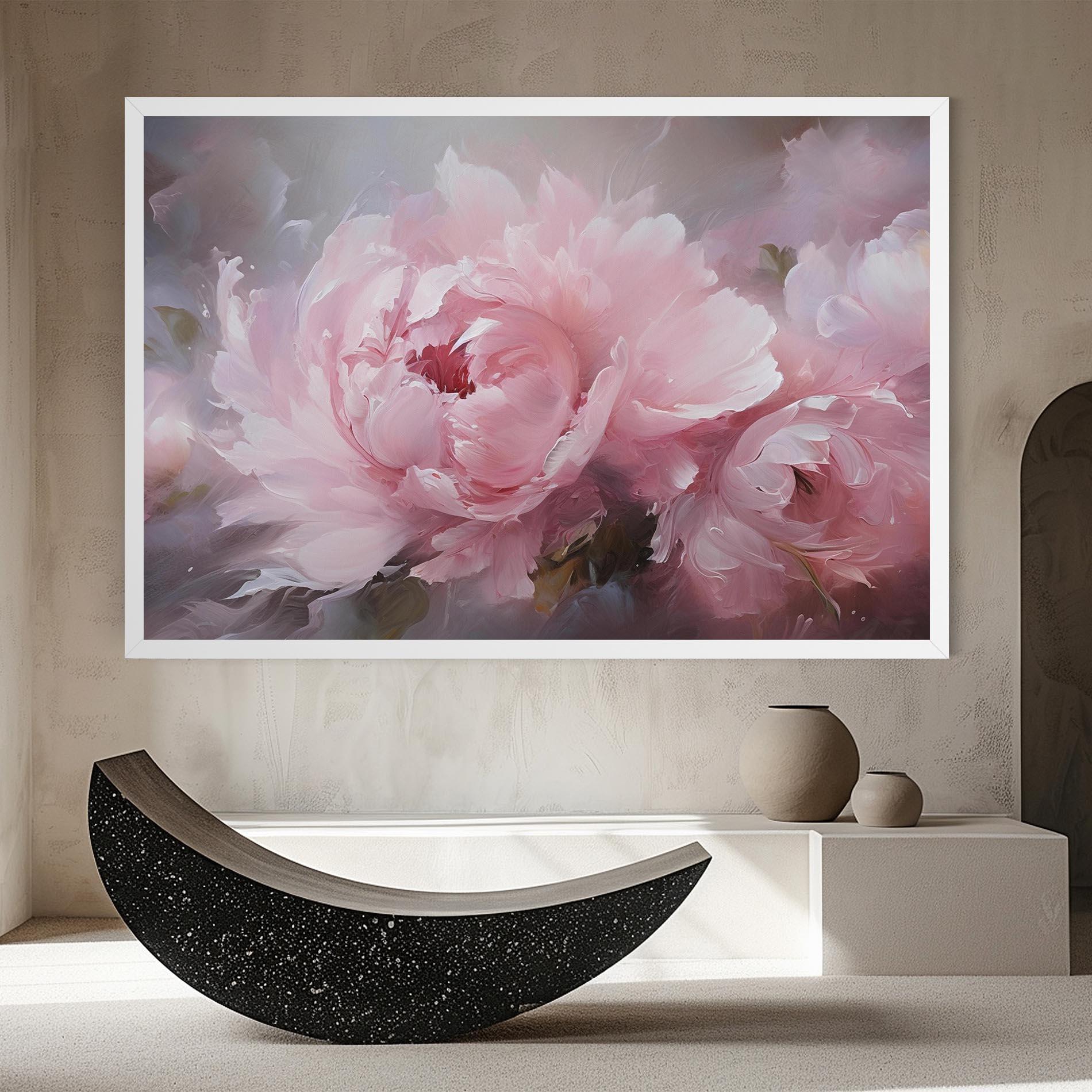 Vászonkép Dreamy Painting Peony mockup 8