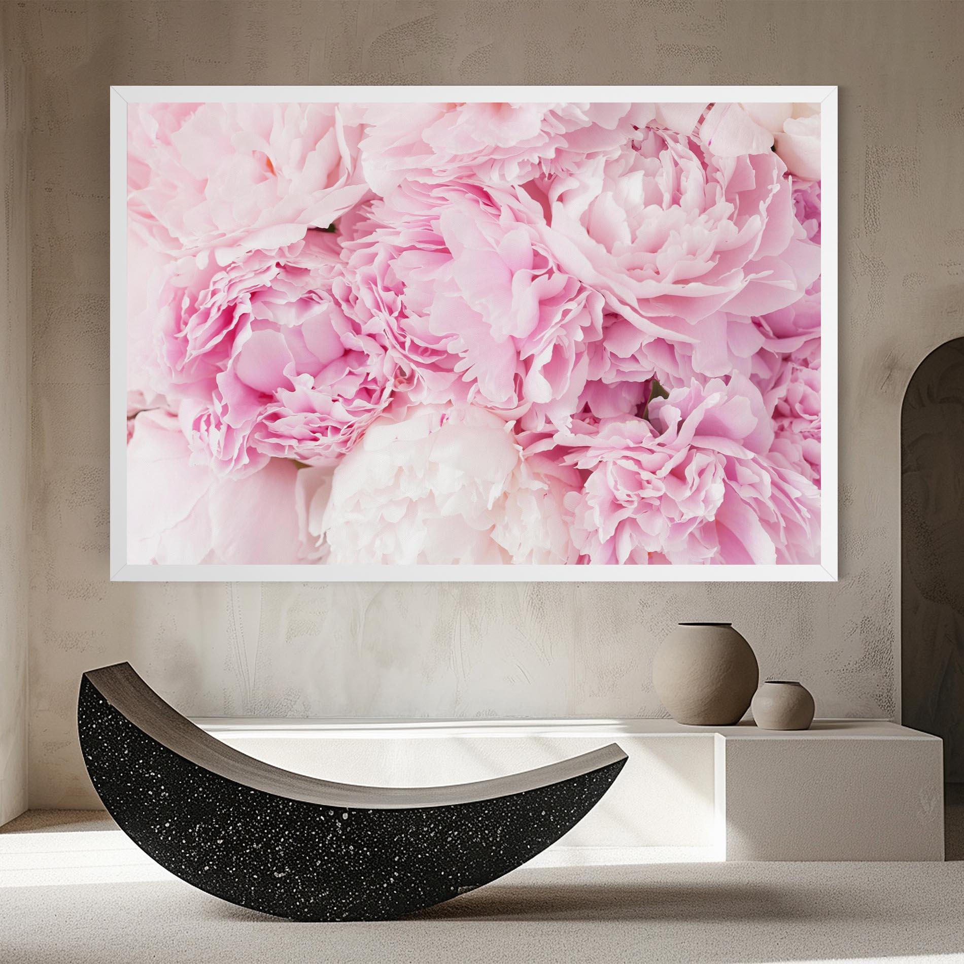 Vászonkép Dreamy Pink Pastel Peony mockup 8