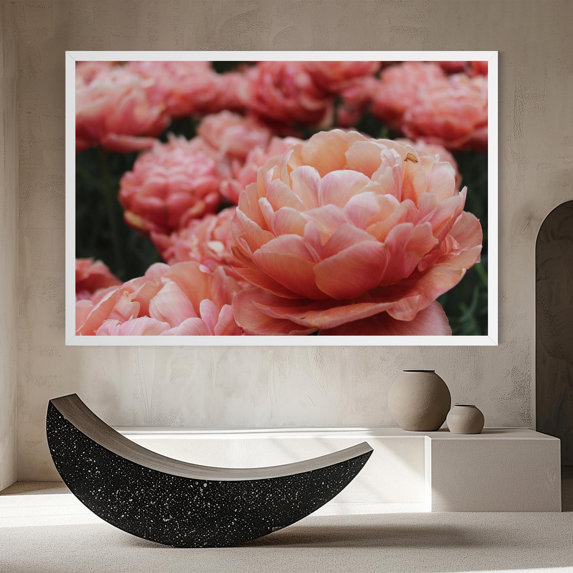 Vászonkép Light Orange Peony mockup 8