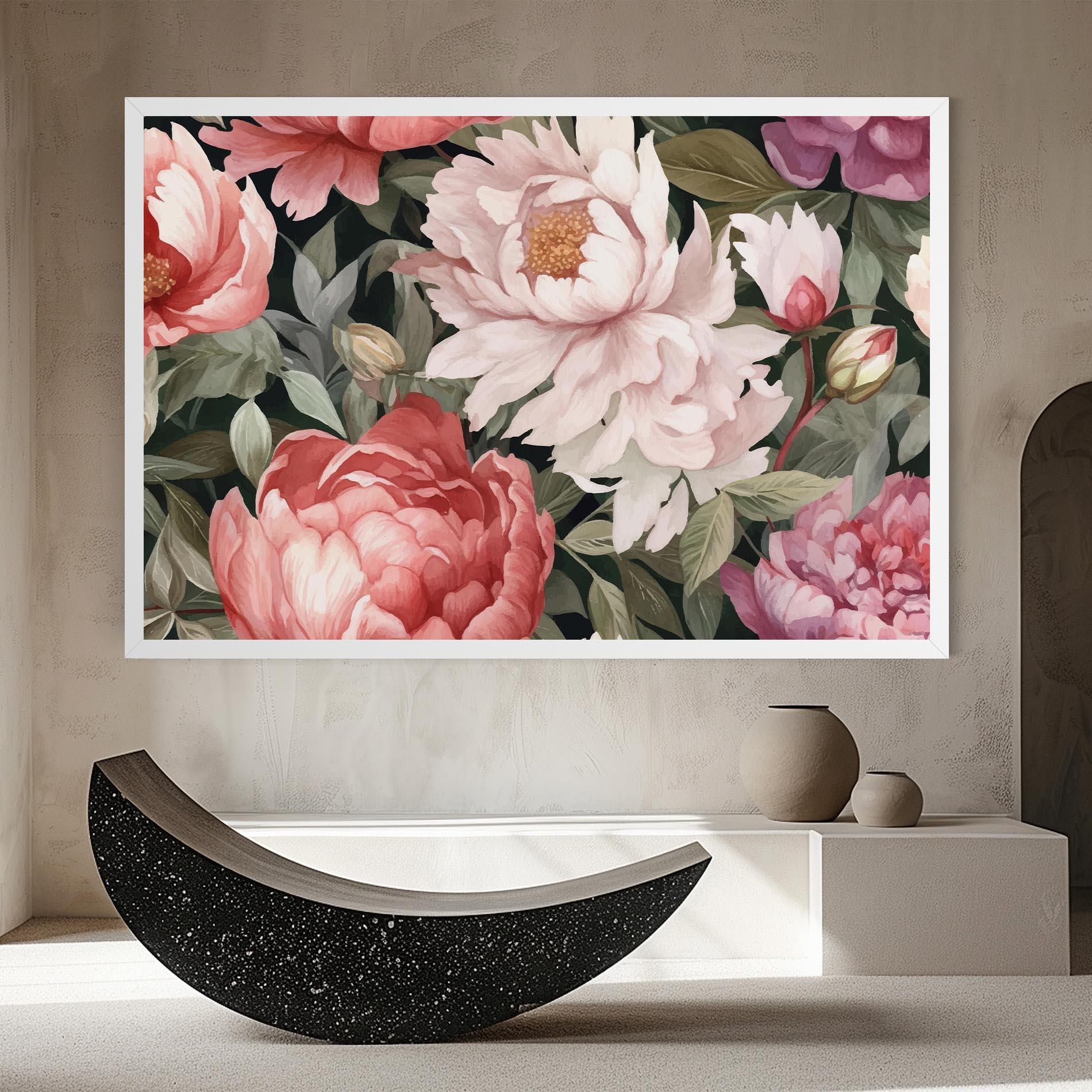 Vászonkép Light Peony Art mockup 8