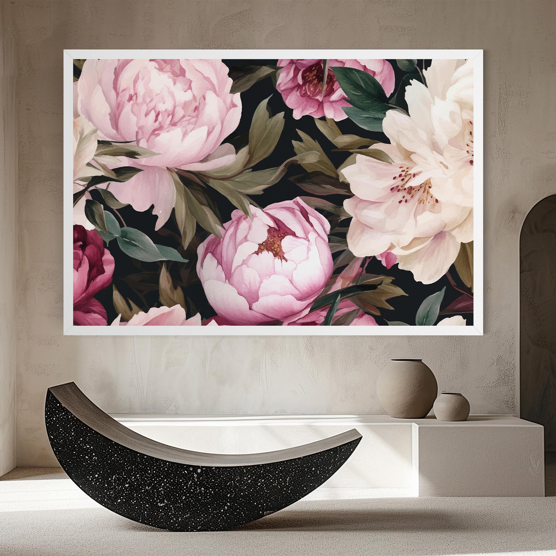 Vászonkép Peony Paint mockup 8