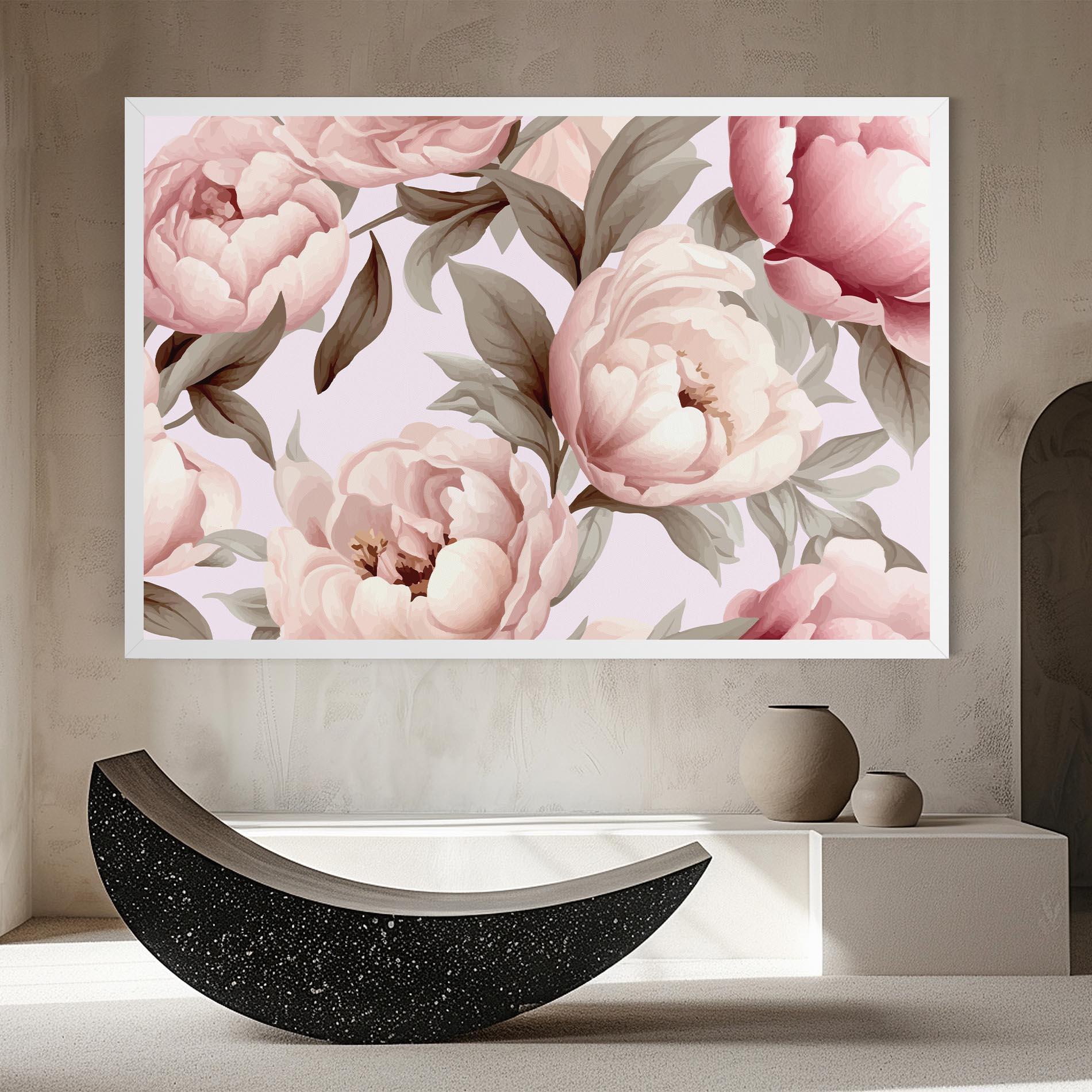 Vászonkép Pink Peony Buds mockup 8