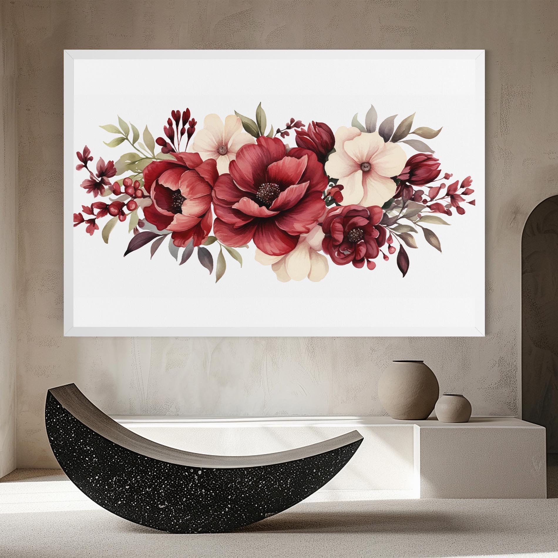 Vászonkép Red Peony mockup 8