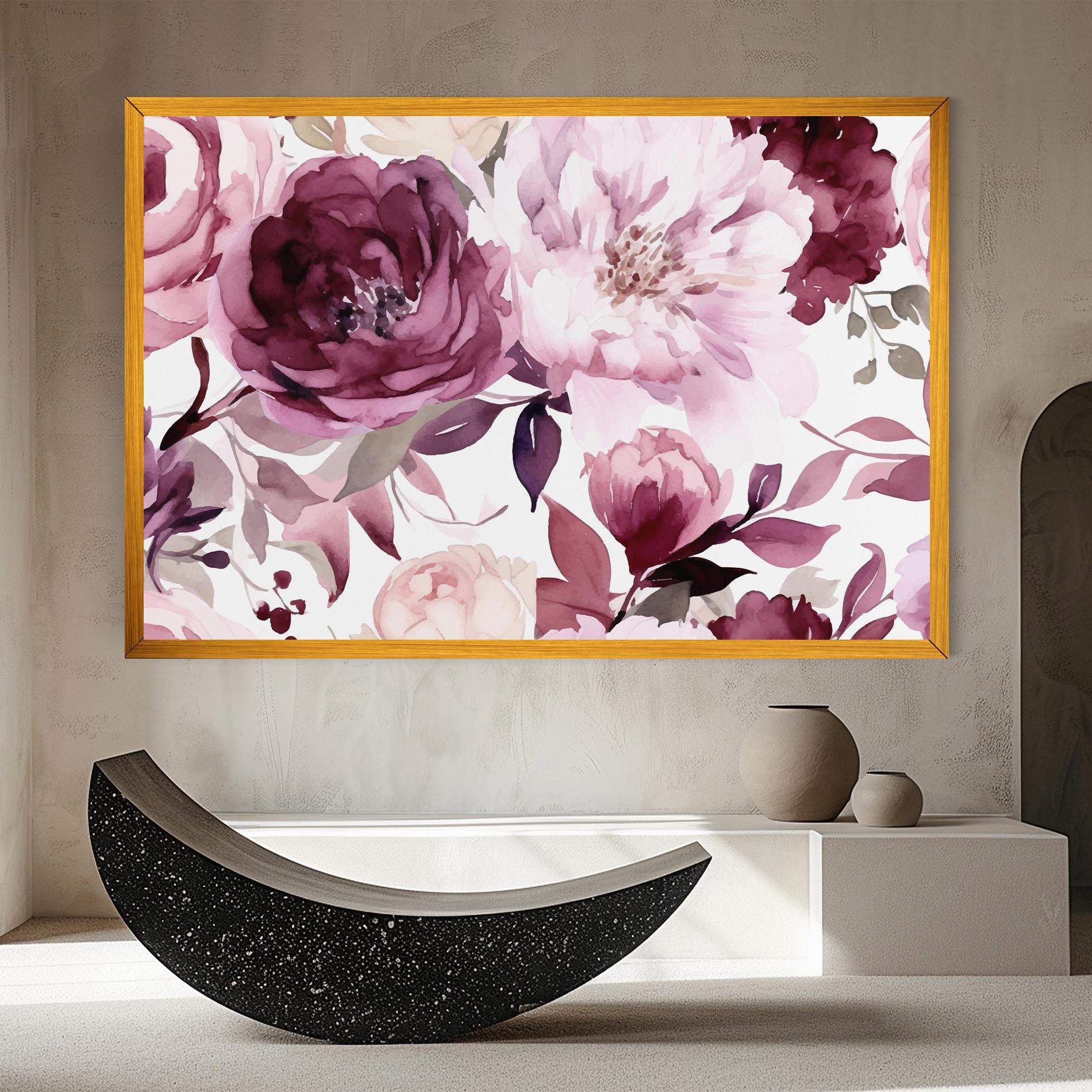Vászonkép Peony Pink Purple mockup 8