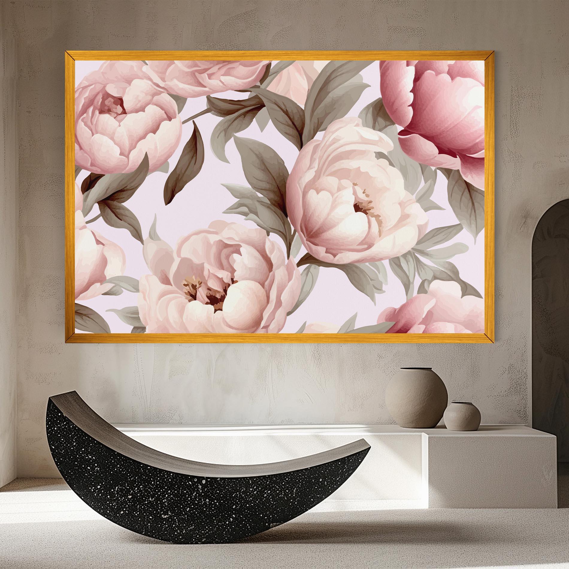 Vászonkép Pink Peony Buds mockup 8