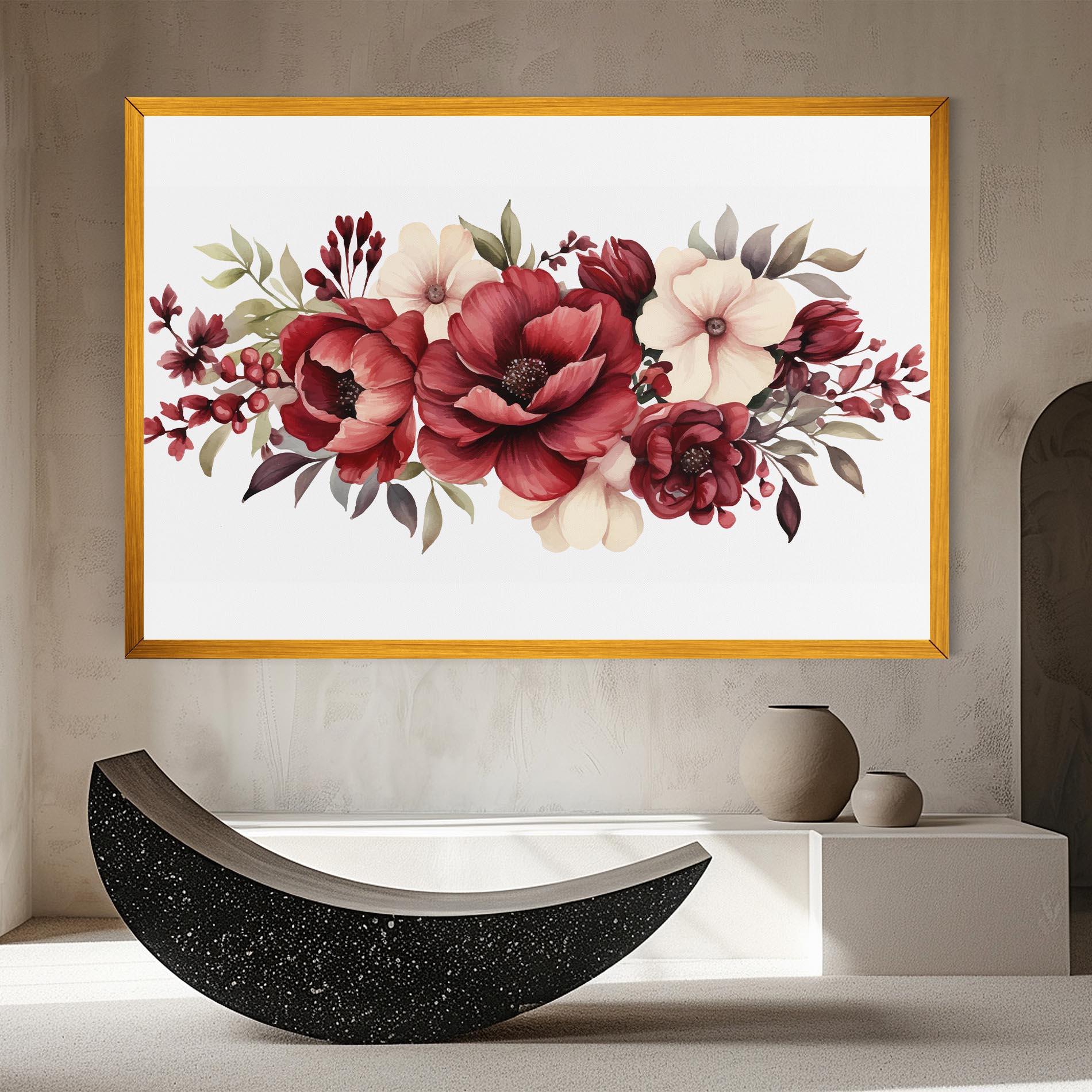 Vászonkép Red Peony mockup 8