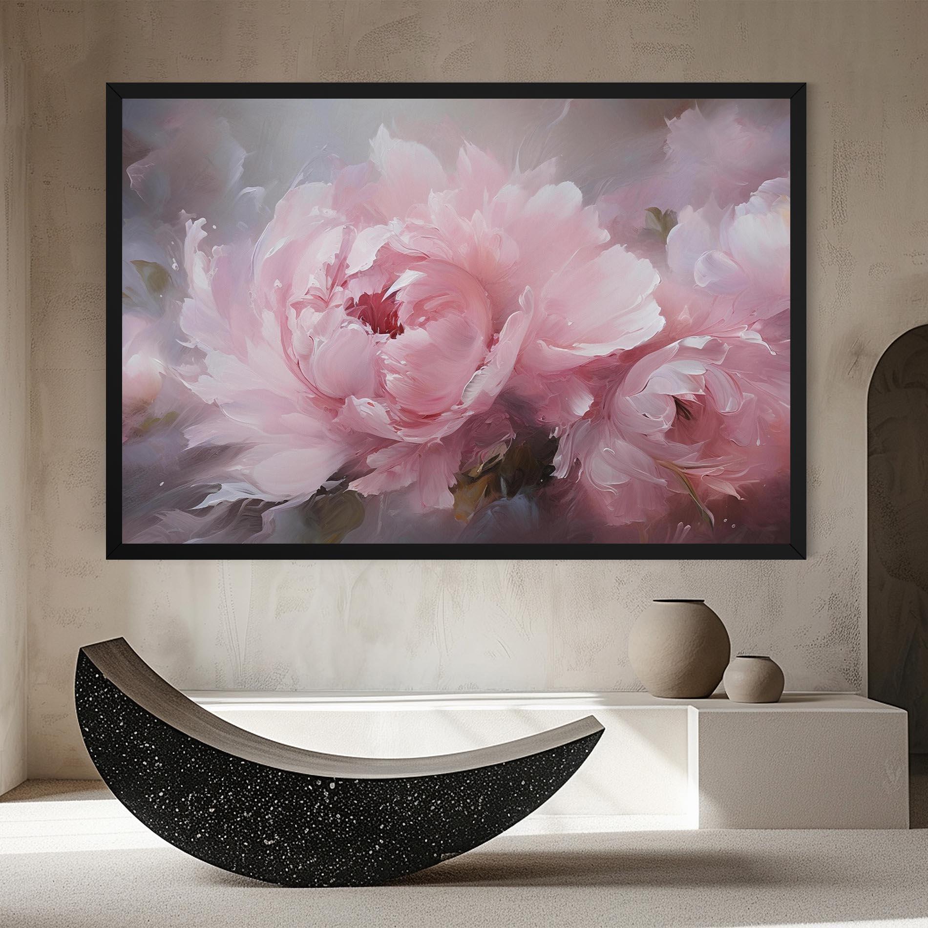 Vászonkép Dreamy Painting Peony mockup 8