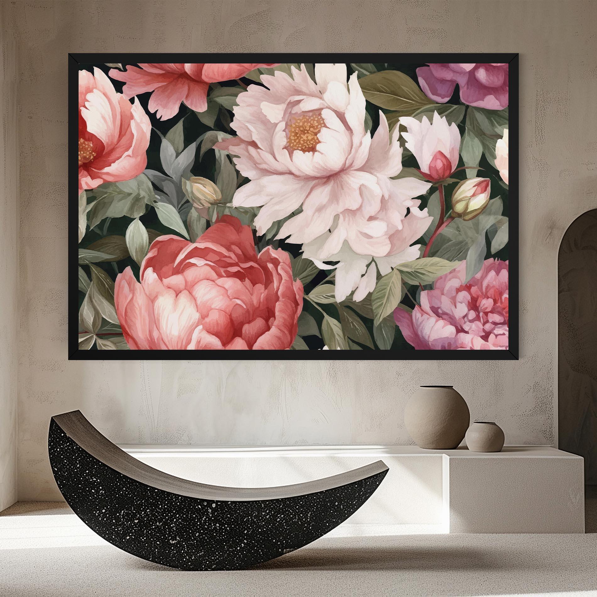 Vászonkép Light Peony Art mockup 8