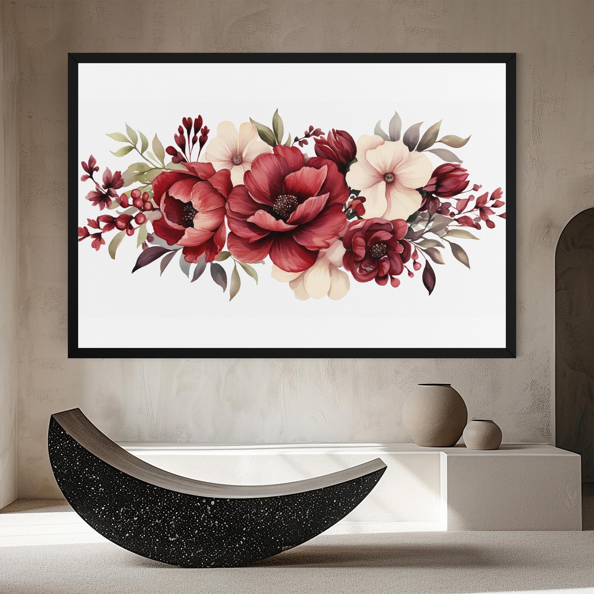 Vászonkép Red Peony mockup 8
