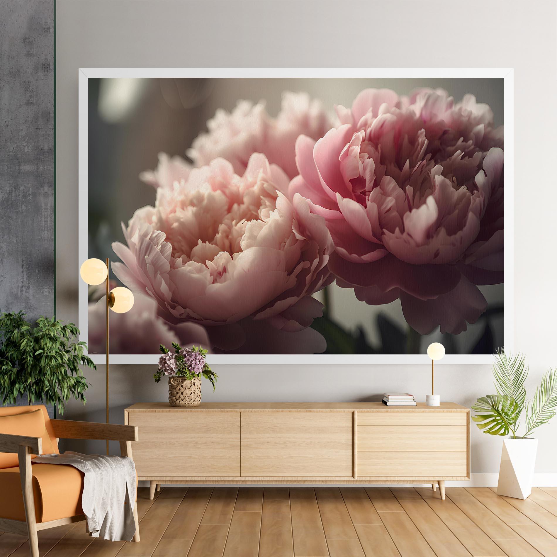 Vászonkép Cream Dreamy Peony mockup 9