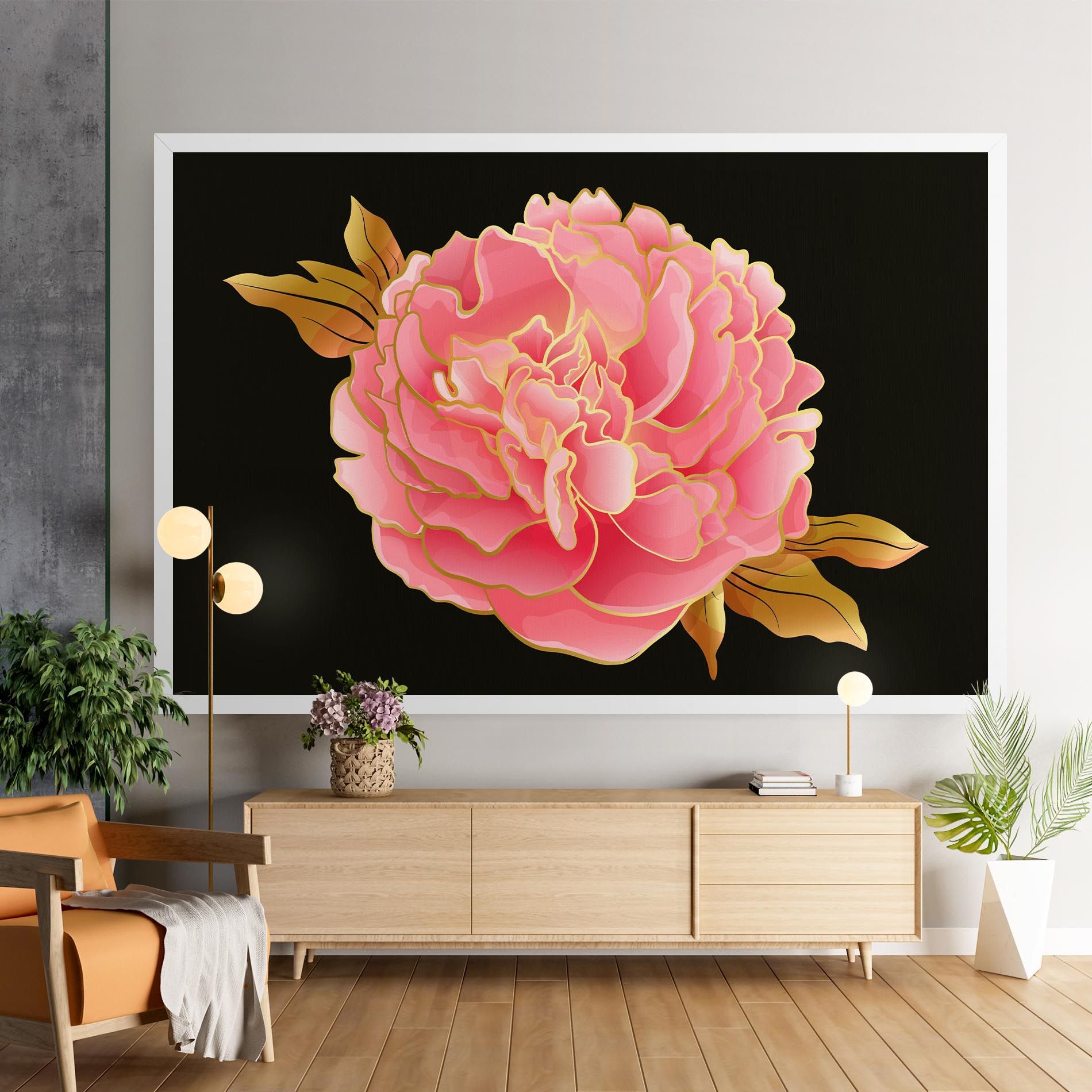 Gold Pinkk Peony mockup 9