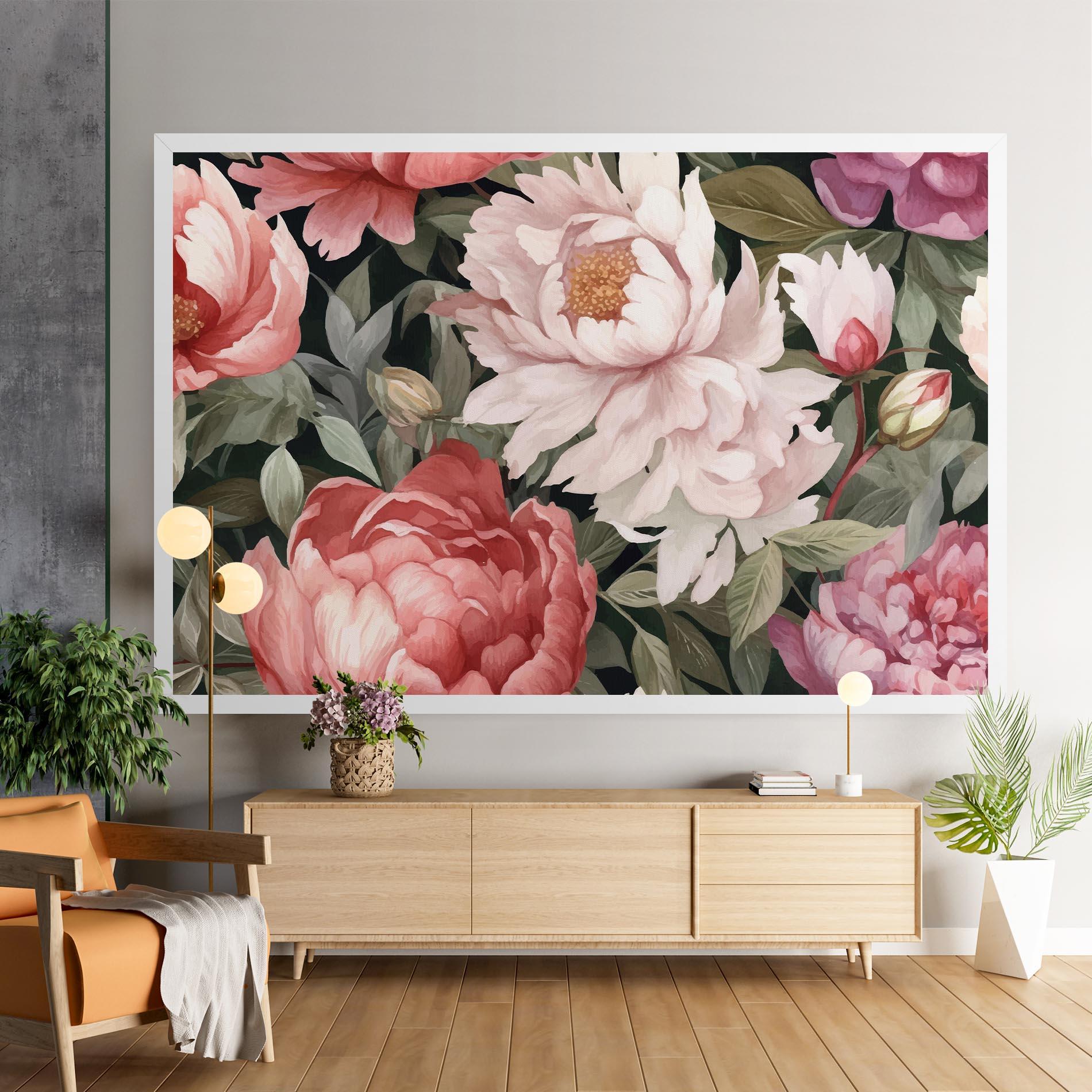 Vászonkép Light Peony Art mockup 9