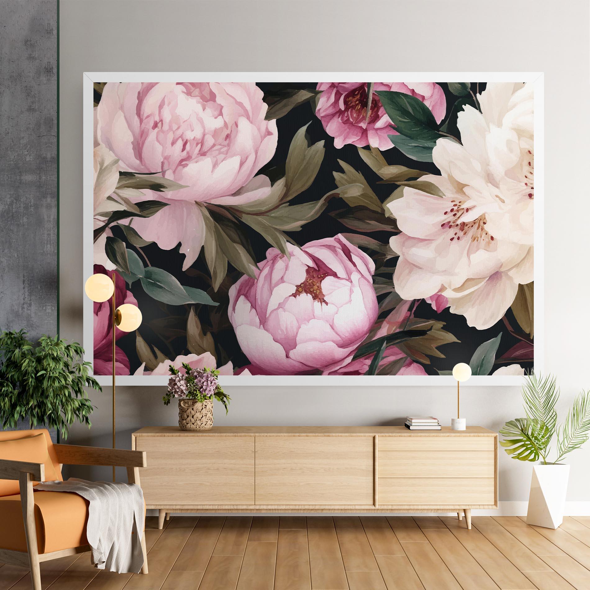 Vászonkép Peony Paint mockup 9