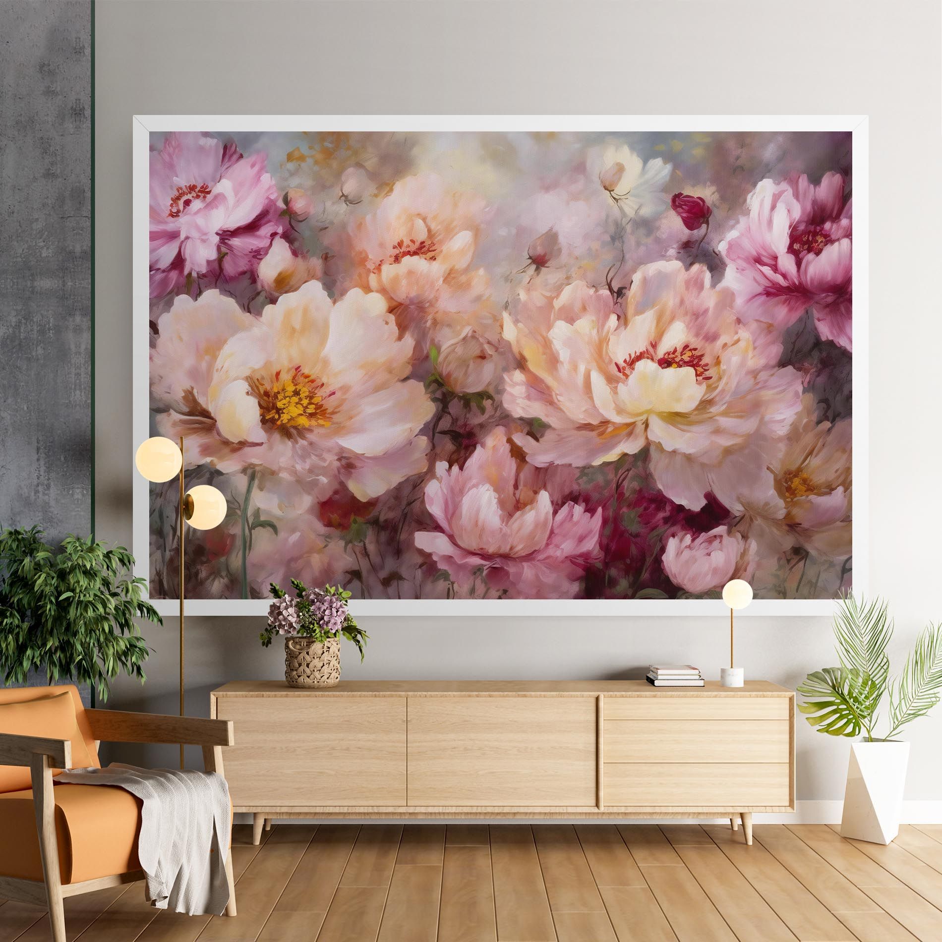 Peony Painting Art mockup 9
