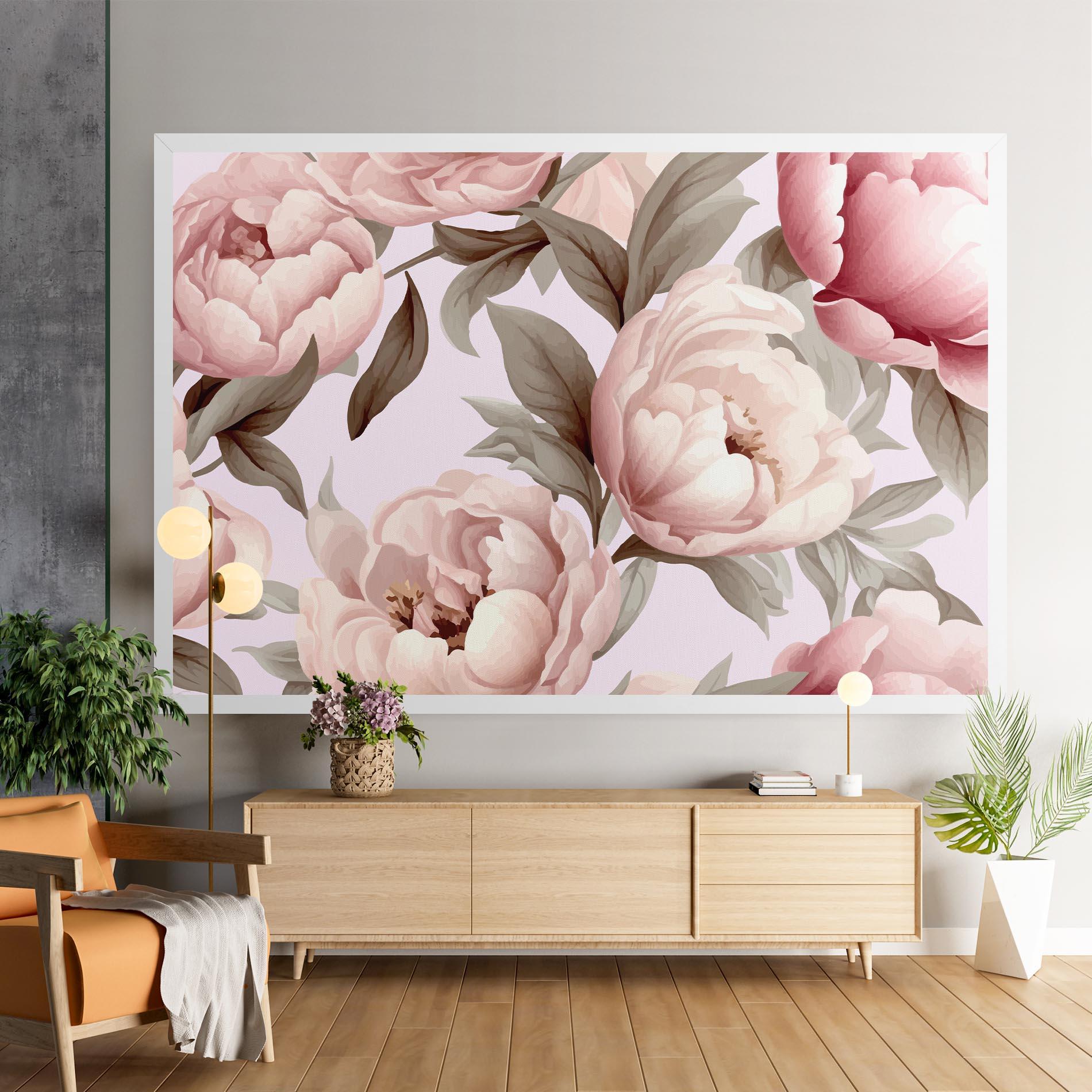 Vászonkép Pink Peony Buds mockup 9