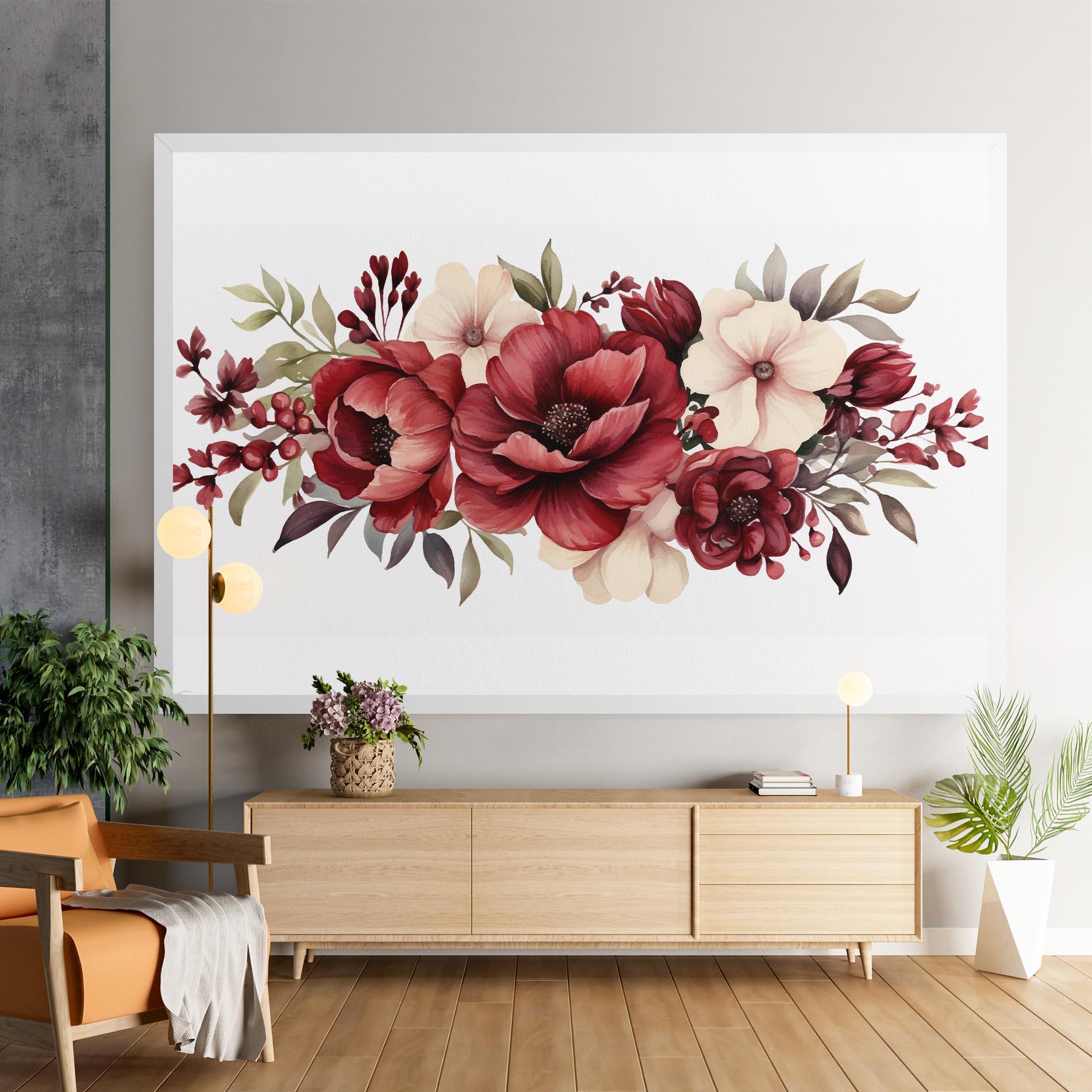 Vászonkép Red Peony mockup 9