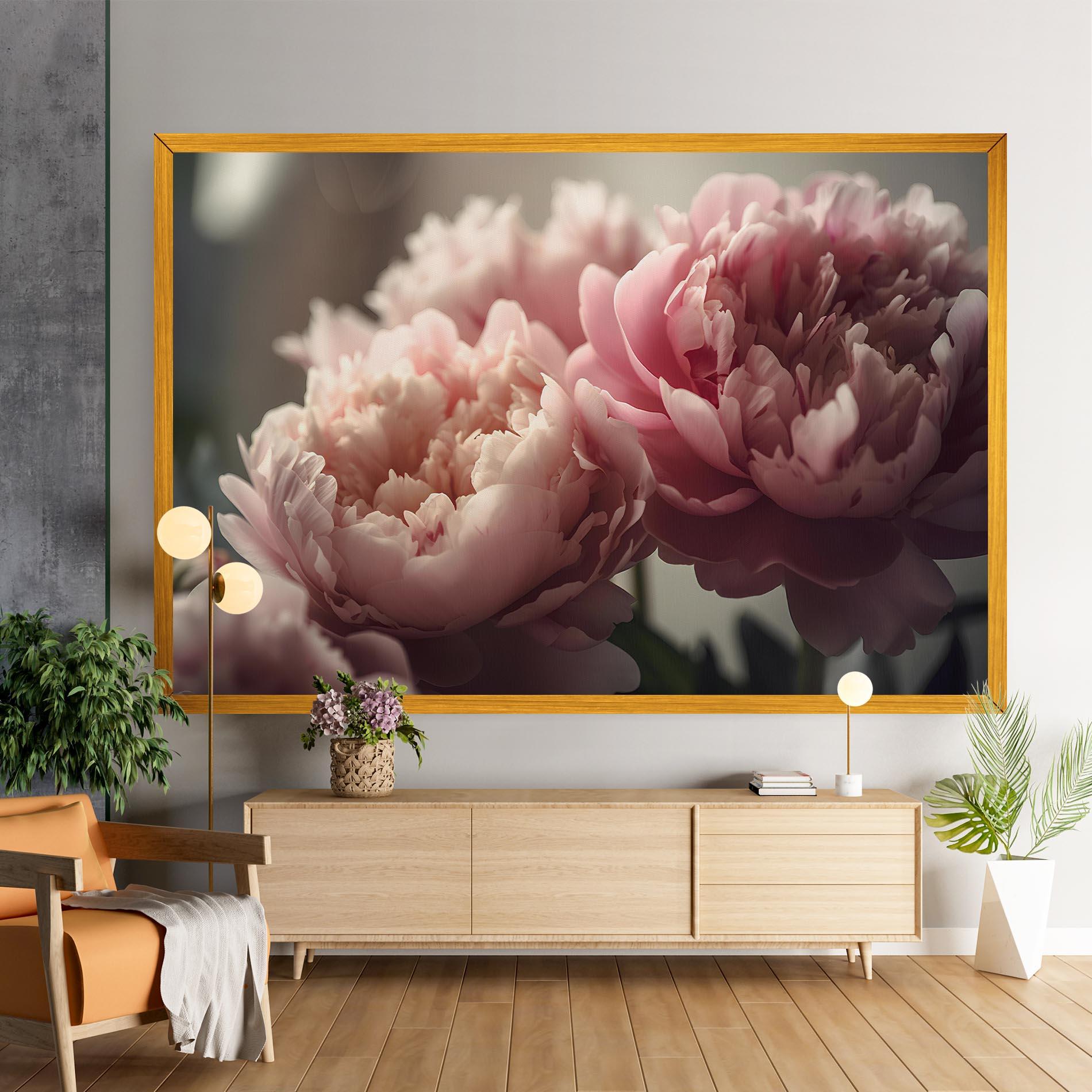 Vászonkép Cream Dreamy Peony mockup 9
