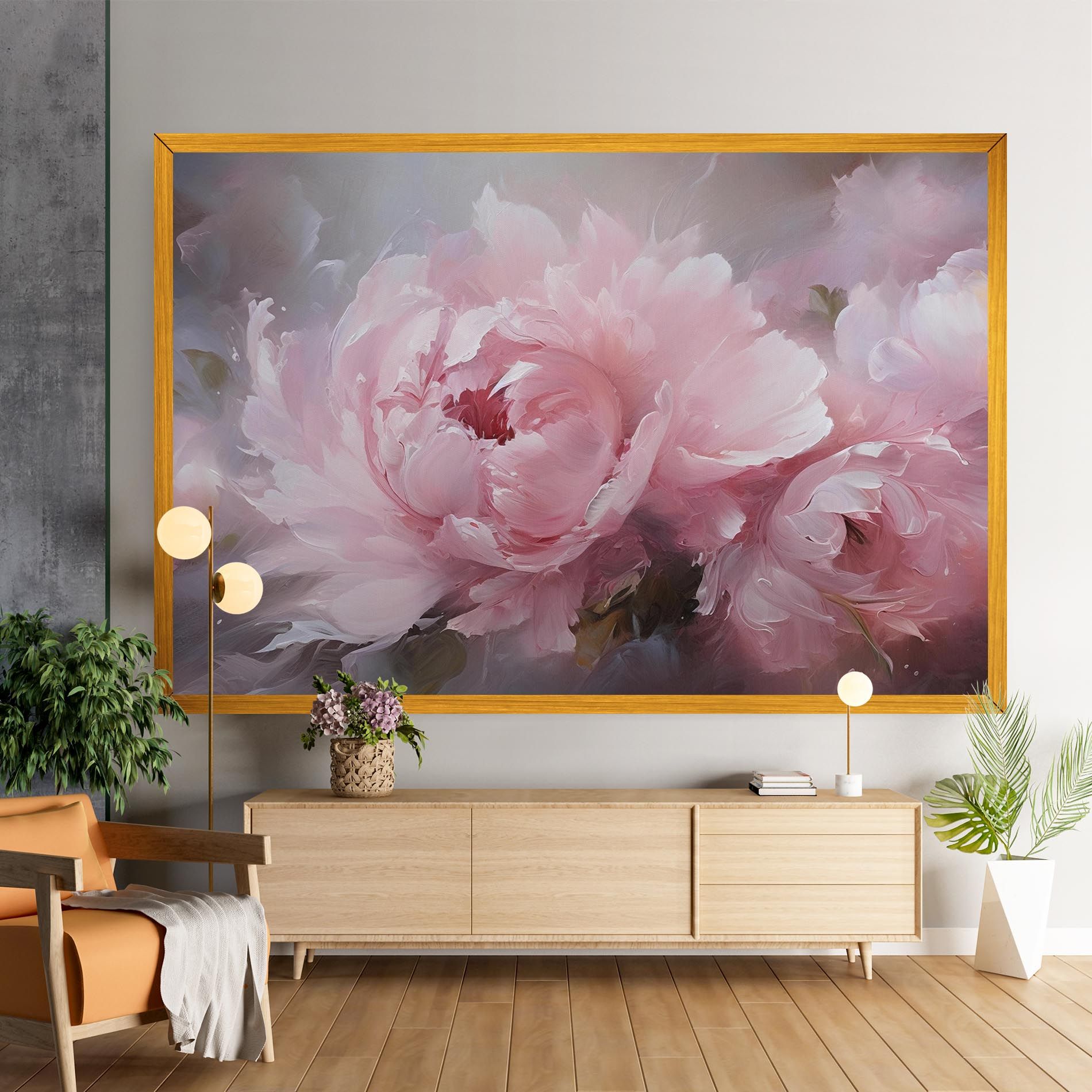 Dreamy Painting Peony mockup 9