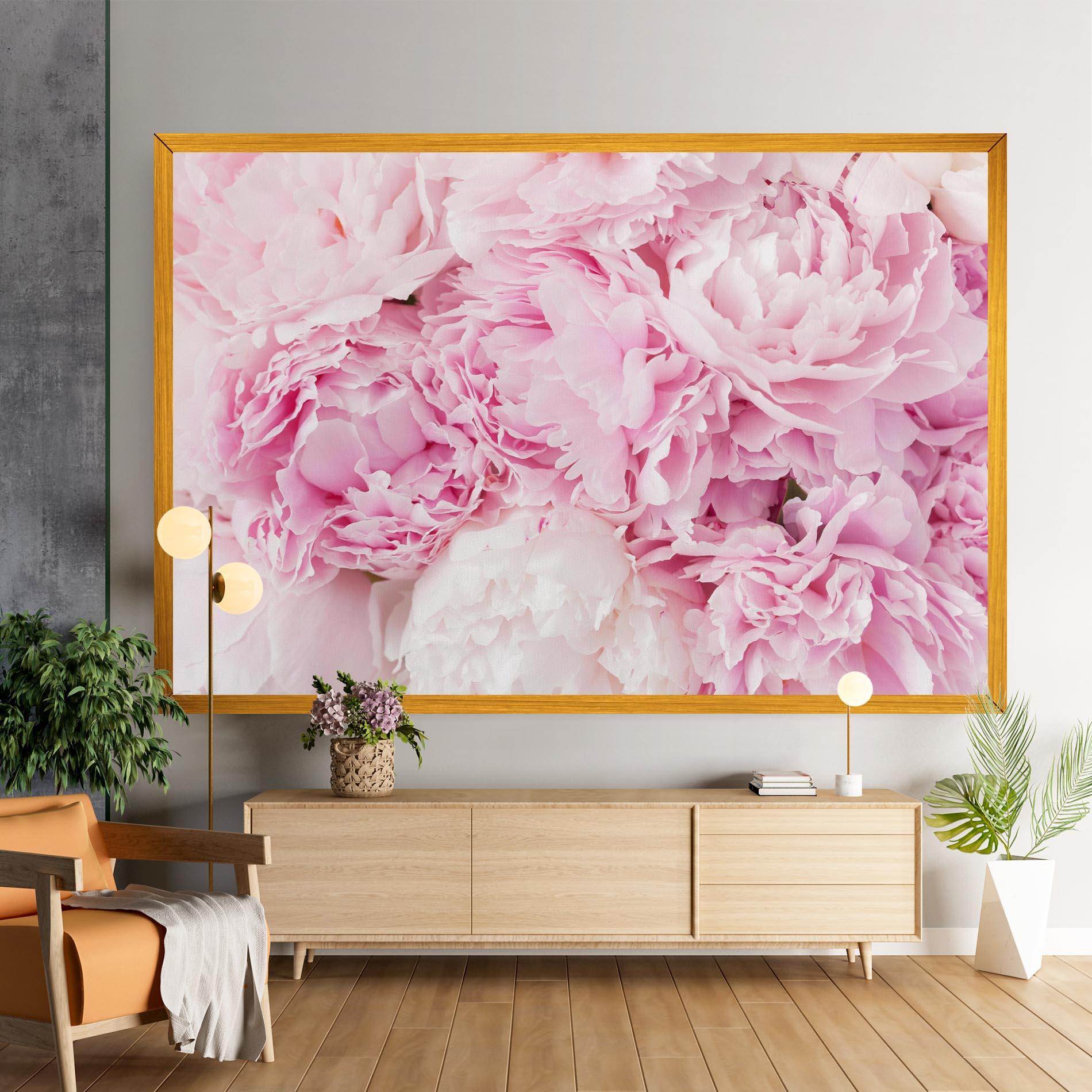 Vászonkép Dreamy Pink Pastel Peony mockup 9