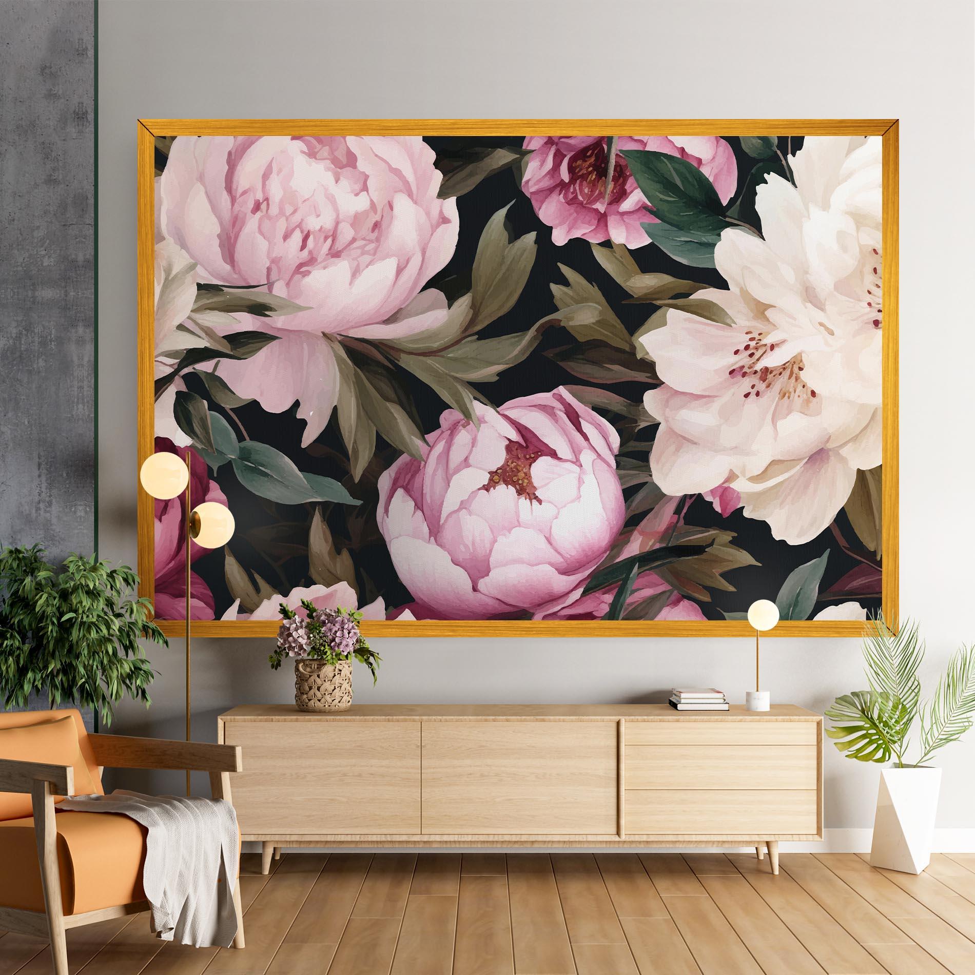 Vászonkép Peony Paint mockup 9