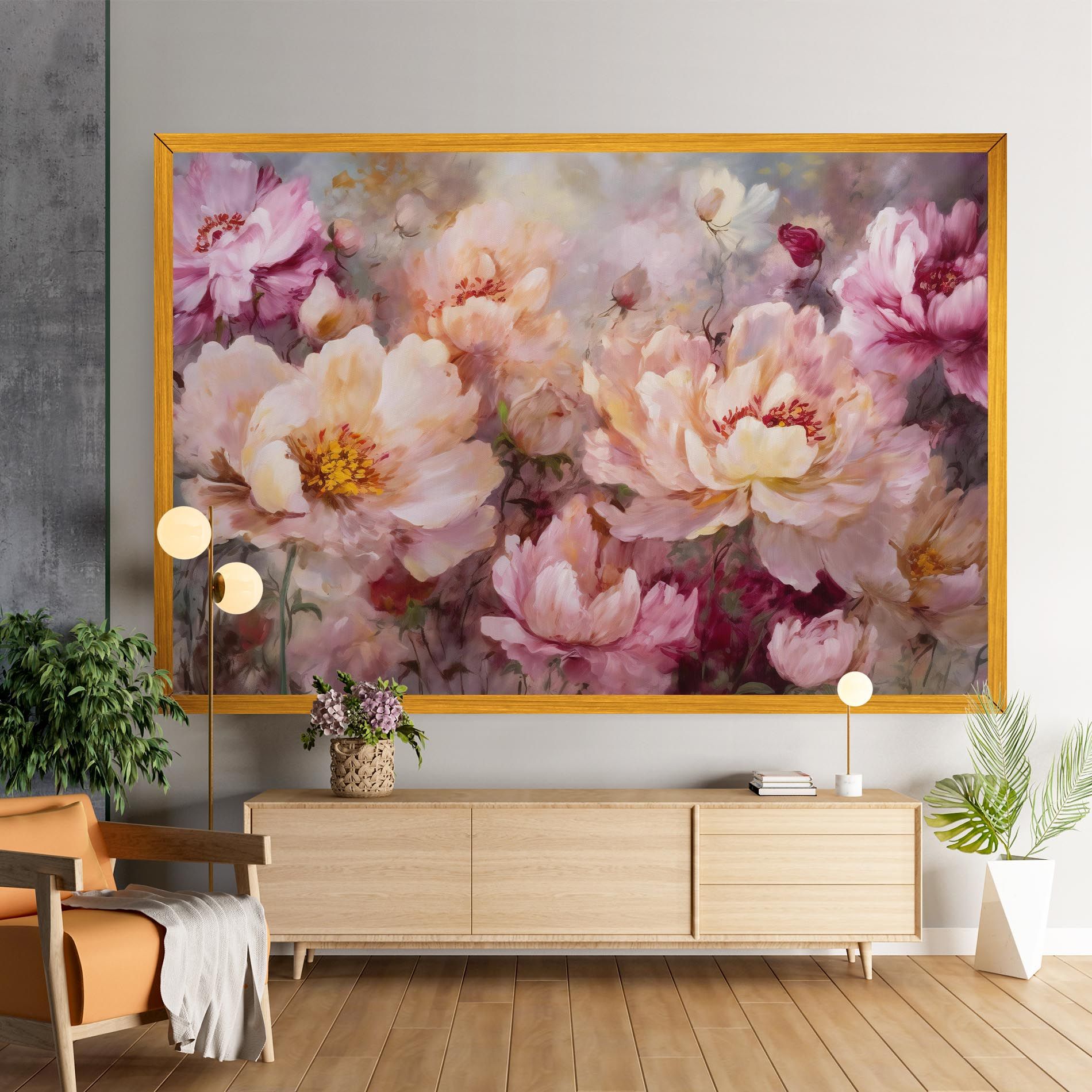 Peony Painting Art mockup 9