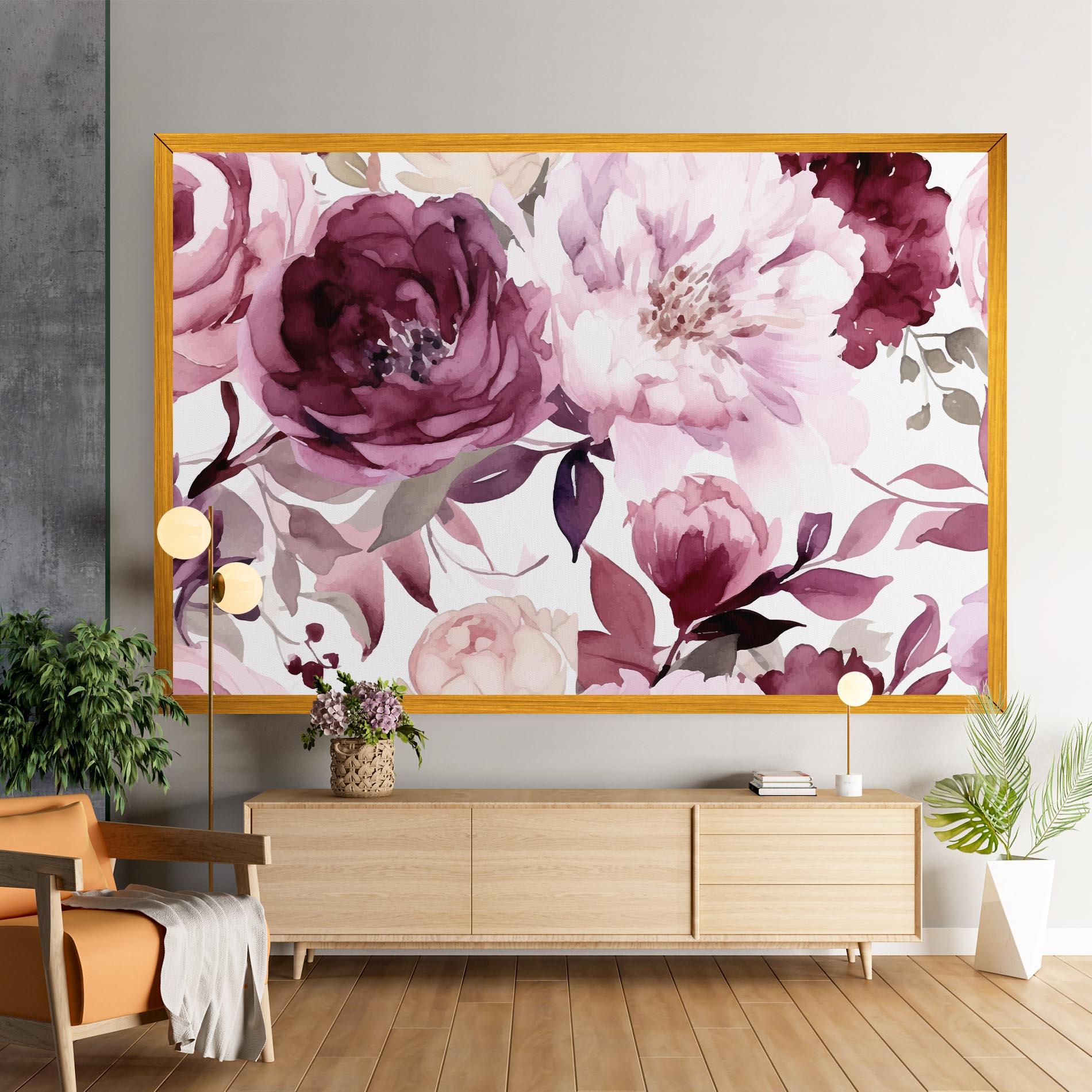 Vászonkép Peony Pink Purple mockup 9