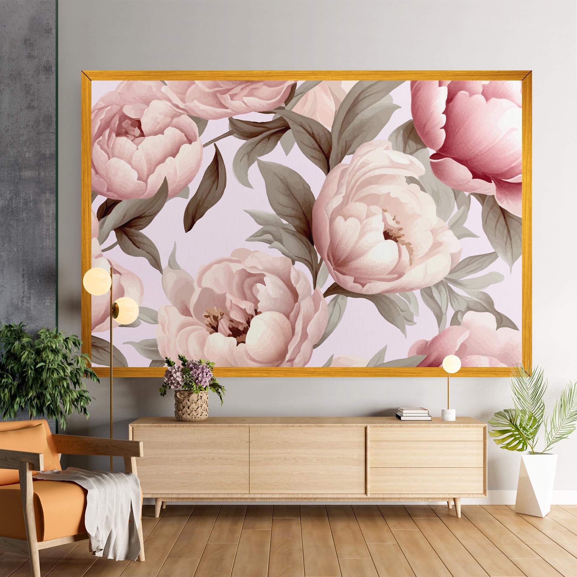 Vászonkép Pink Peony Buds mockup 9