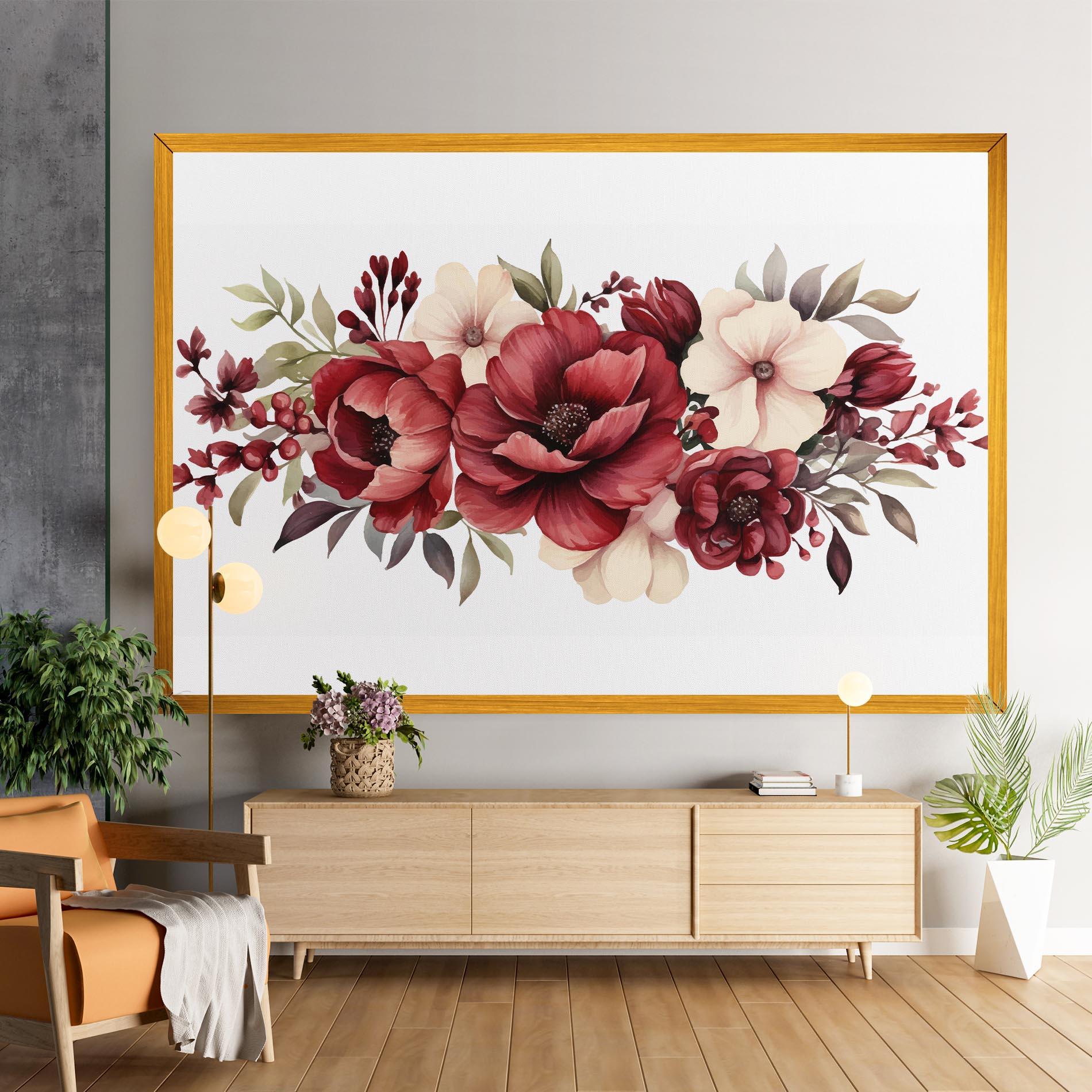 Vászonkép Red Peony mockup 9