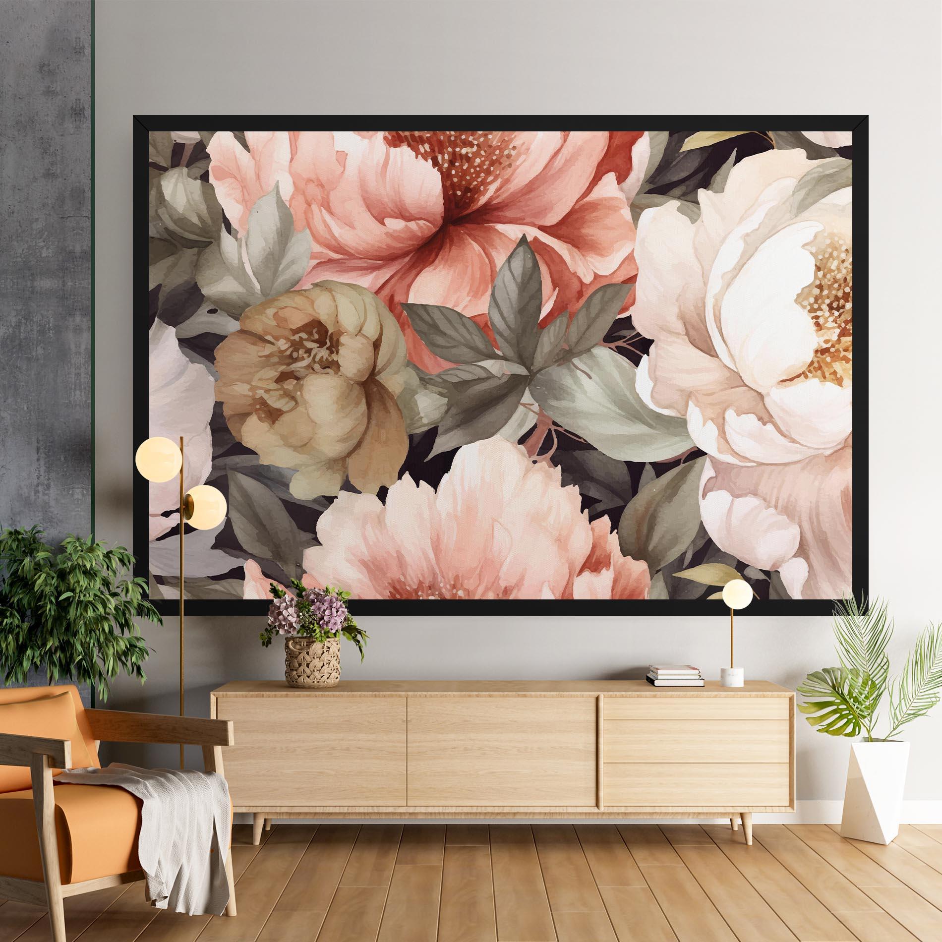 Vászonkép Cream Pink Peony mockup 9