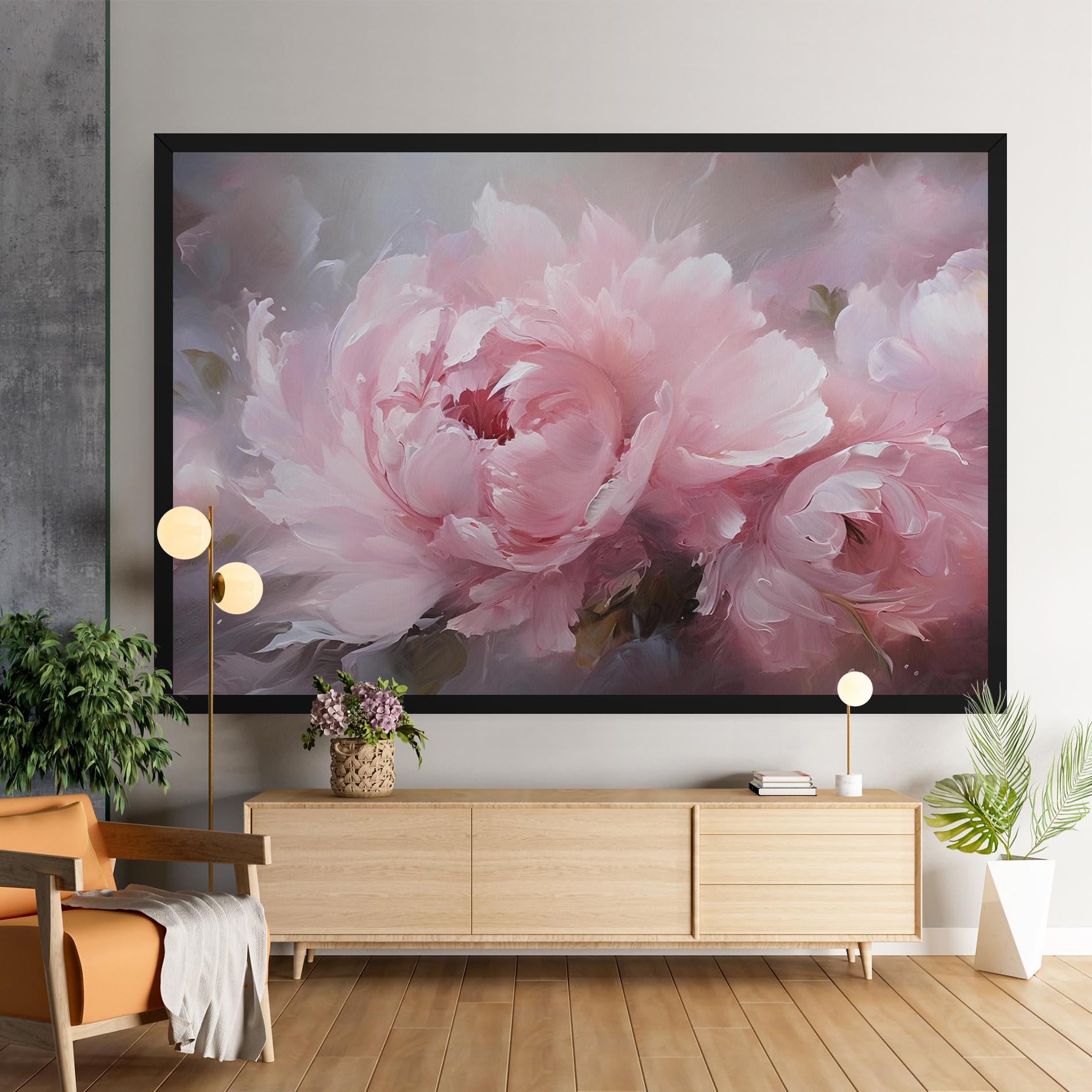 Vászonkép Dreamy Painting Peony mockup 9