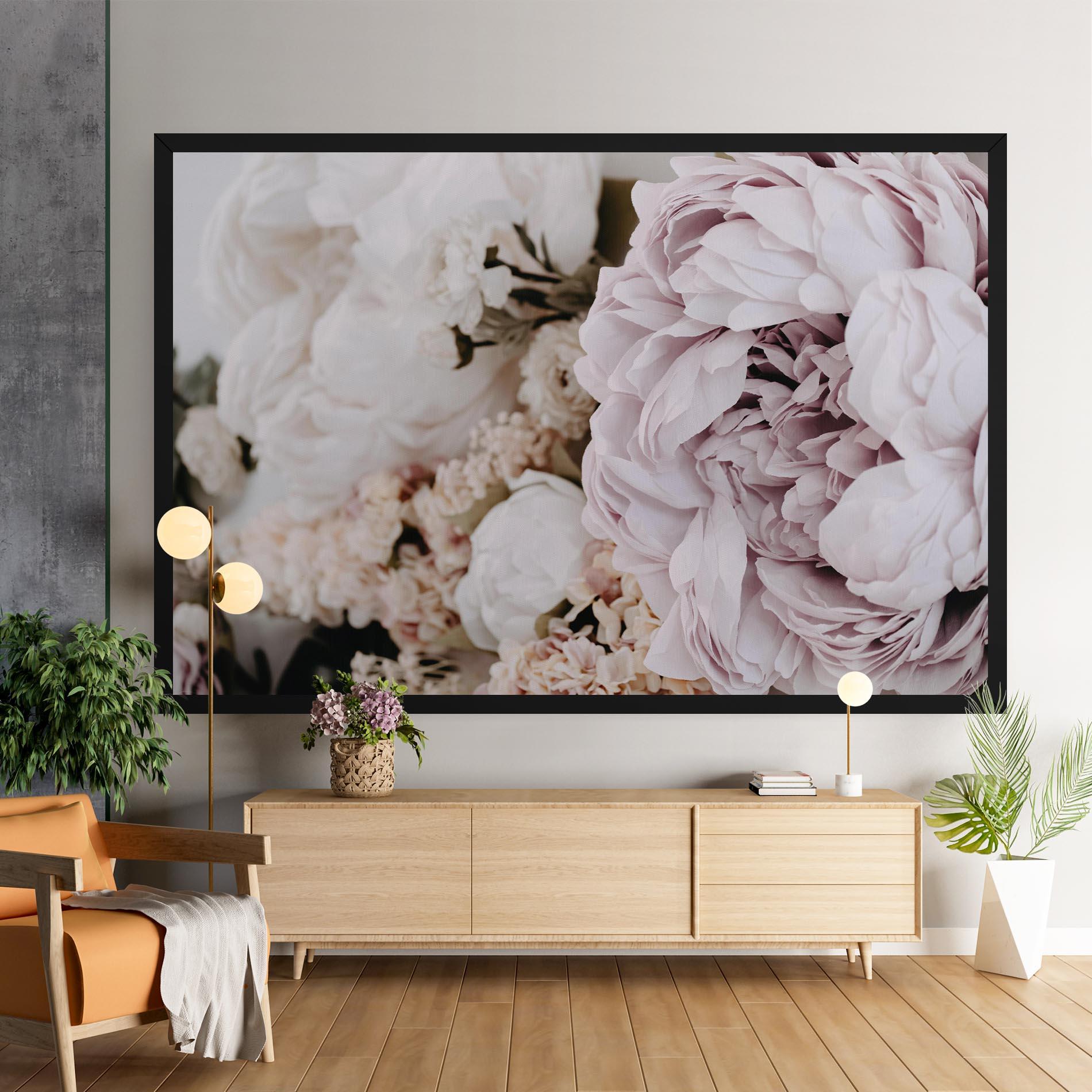 Vászonkép Grey Peony Bouquet mockup 9