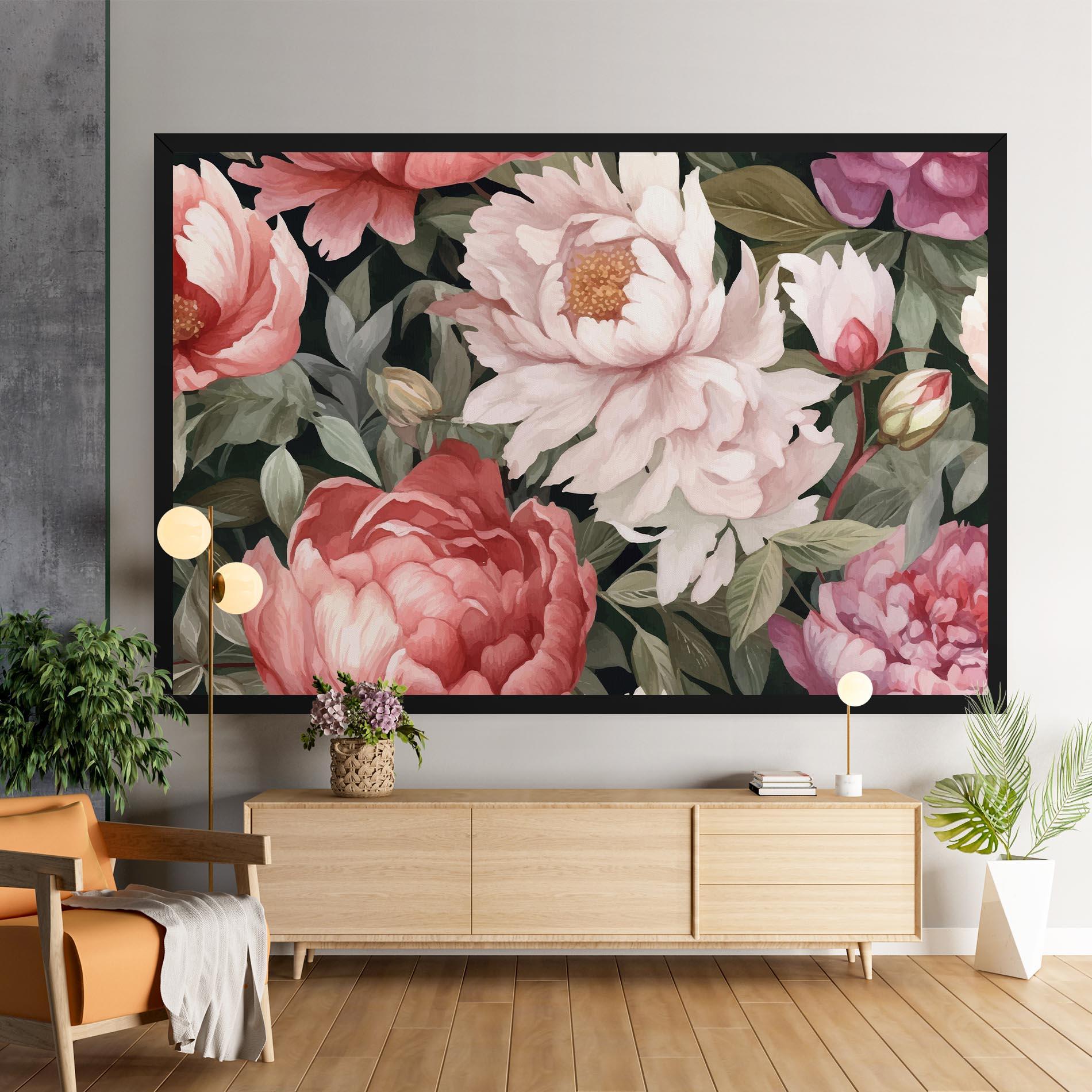 Vászonkép Light Peony Art mockup 9