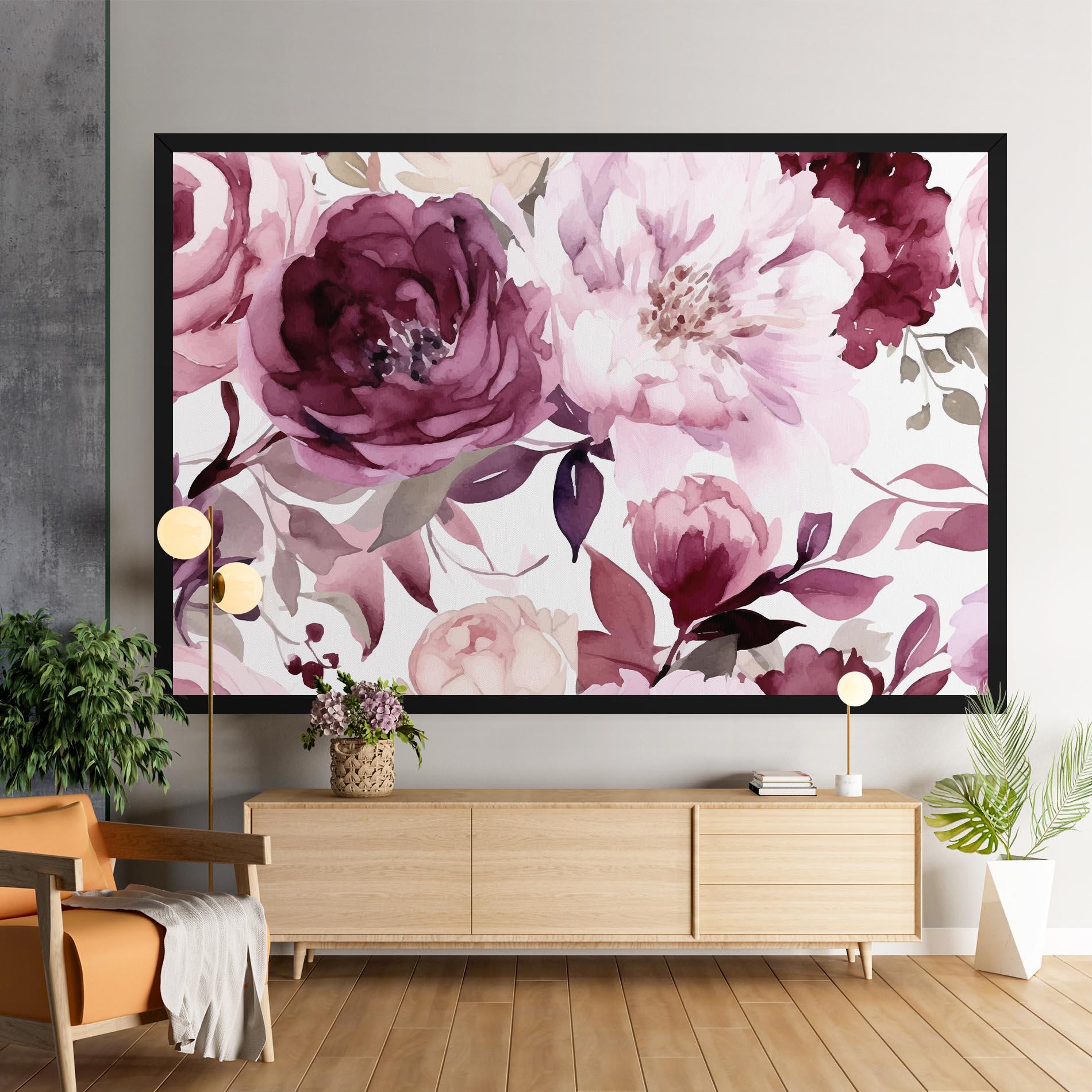 Vászonkép Peony Pink Purple mockup 9
