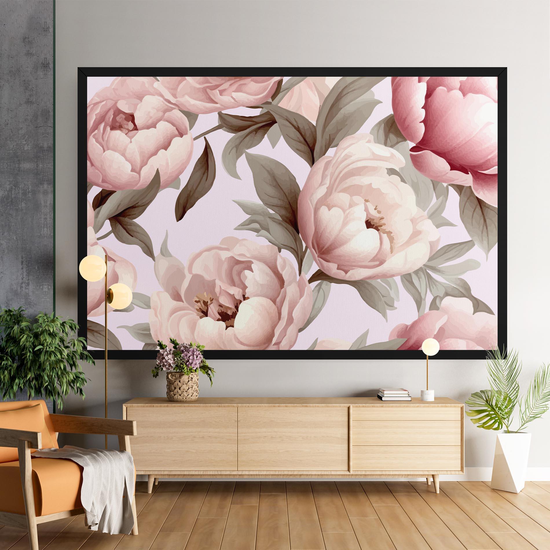 Vászonkép Pink Peony Buds mockup 9