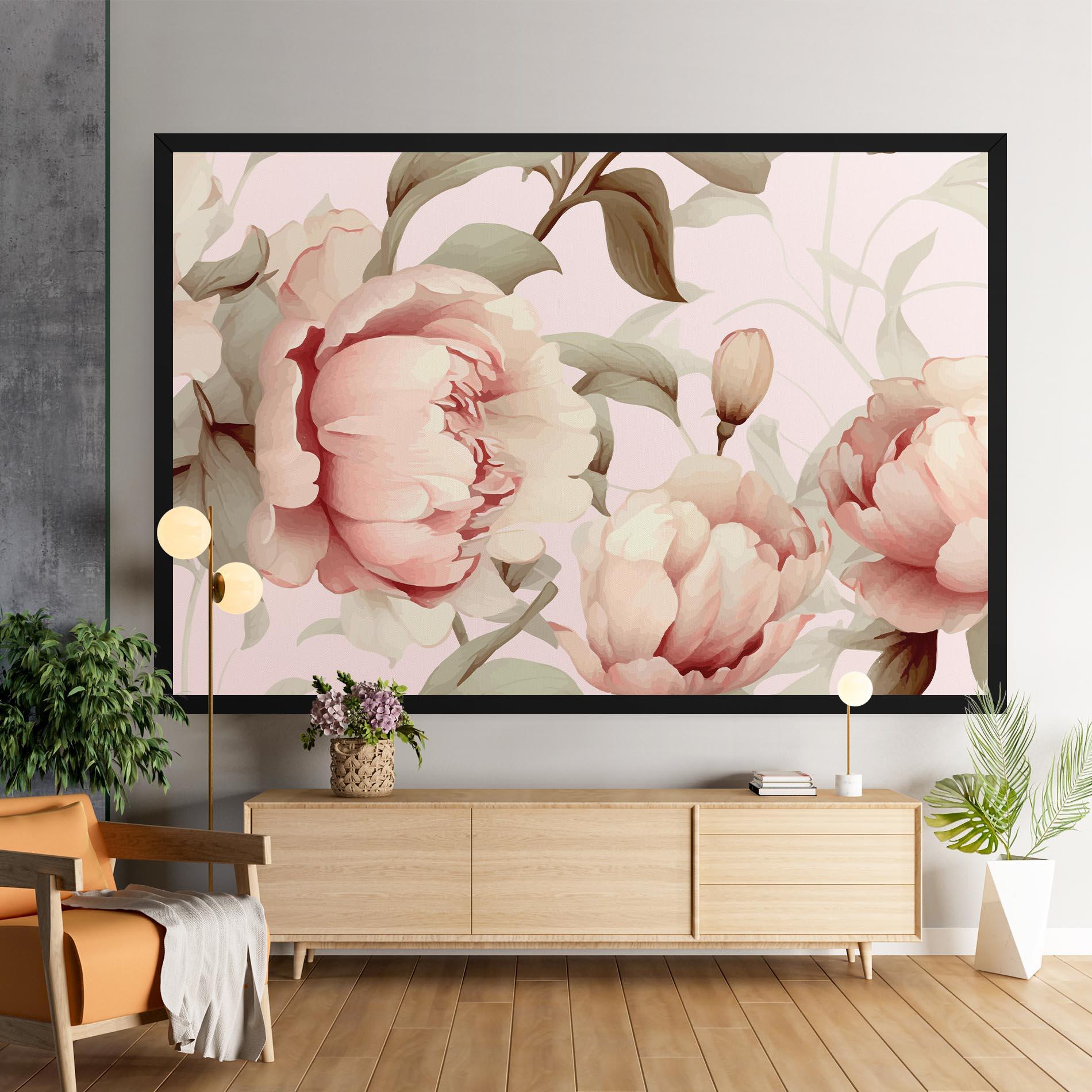 Vászonkép Pink Pretty Peony mockup 9