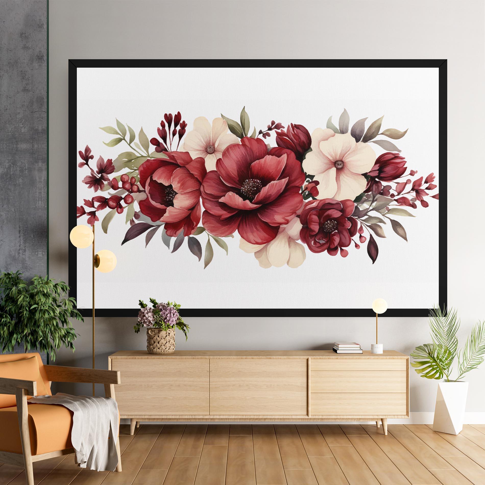 Vászonkép Red Peony mockup 9