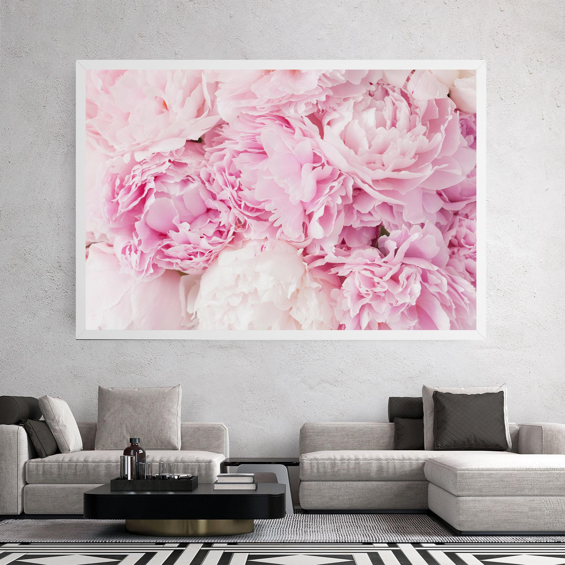 Vászonkép Dreamy Pink Pastel Peony mockup 2