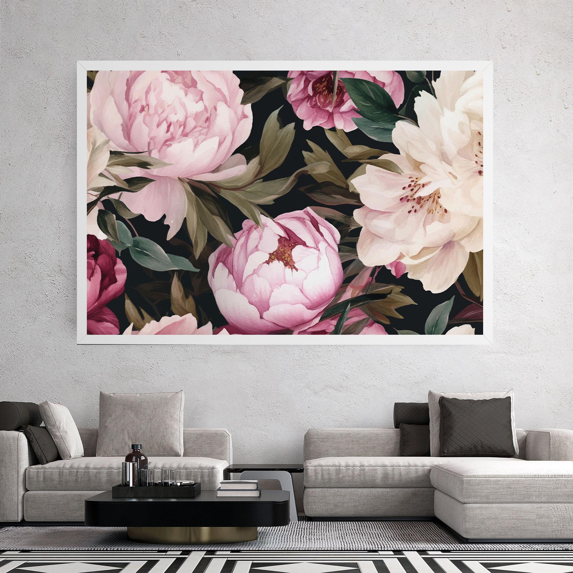 Vászonkép Peony Paint mockup 2
