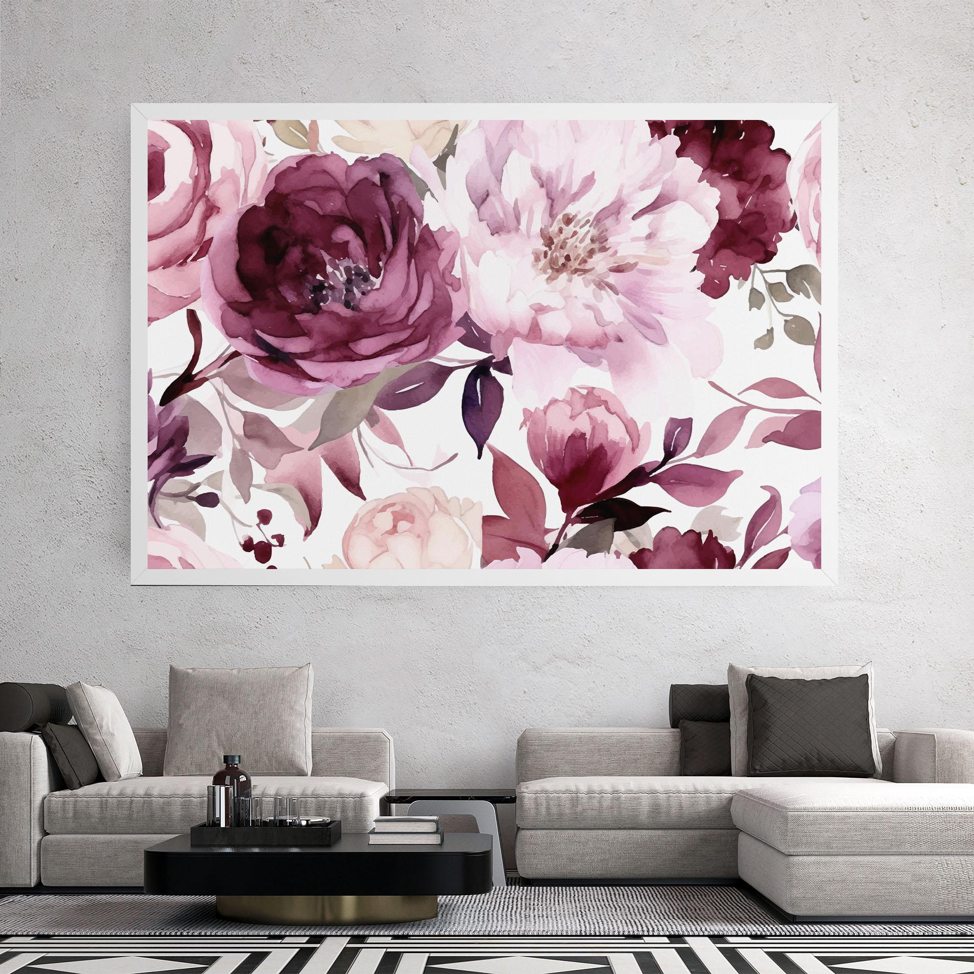 Vászonkép Peony Pink Purple mockup 2