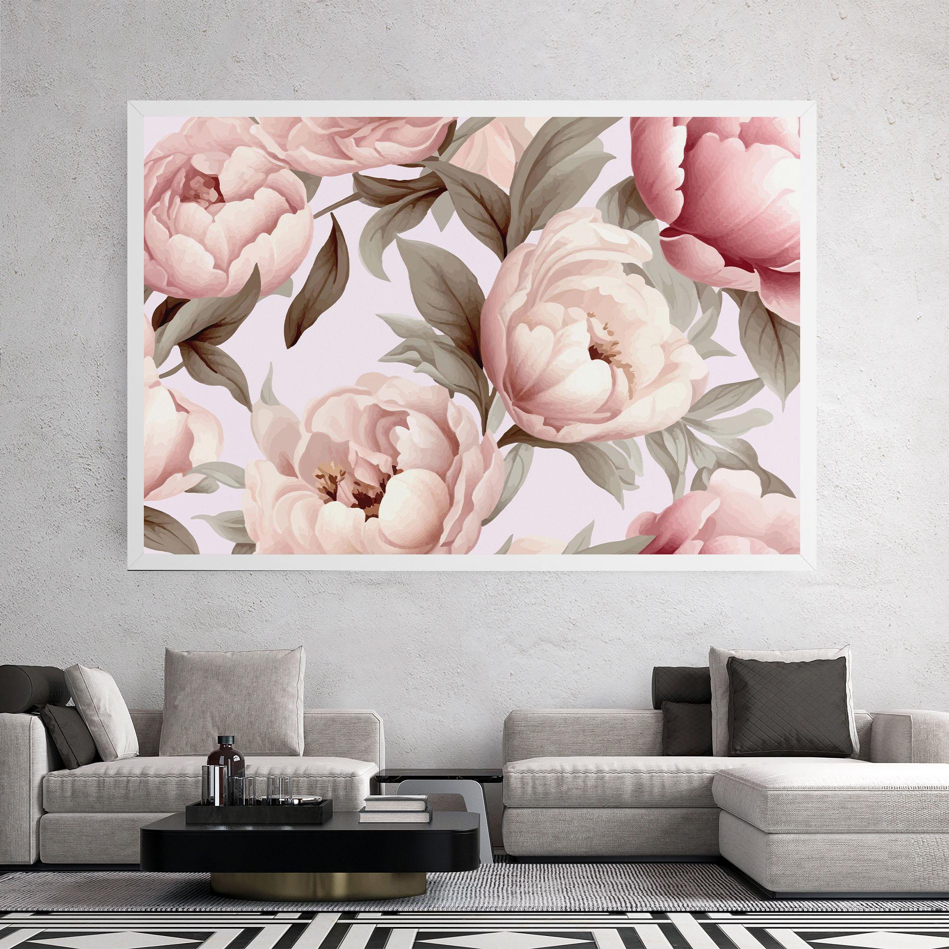 Vászonkép Pink Peony Buds mockup 2