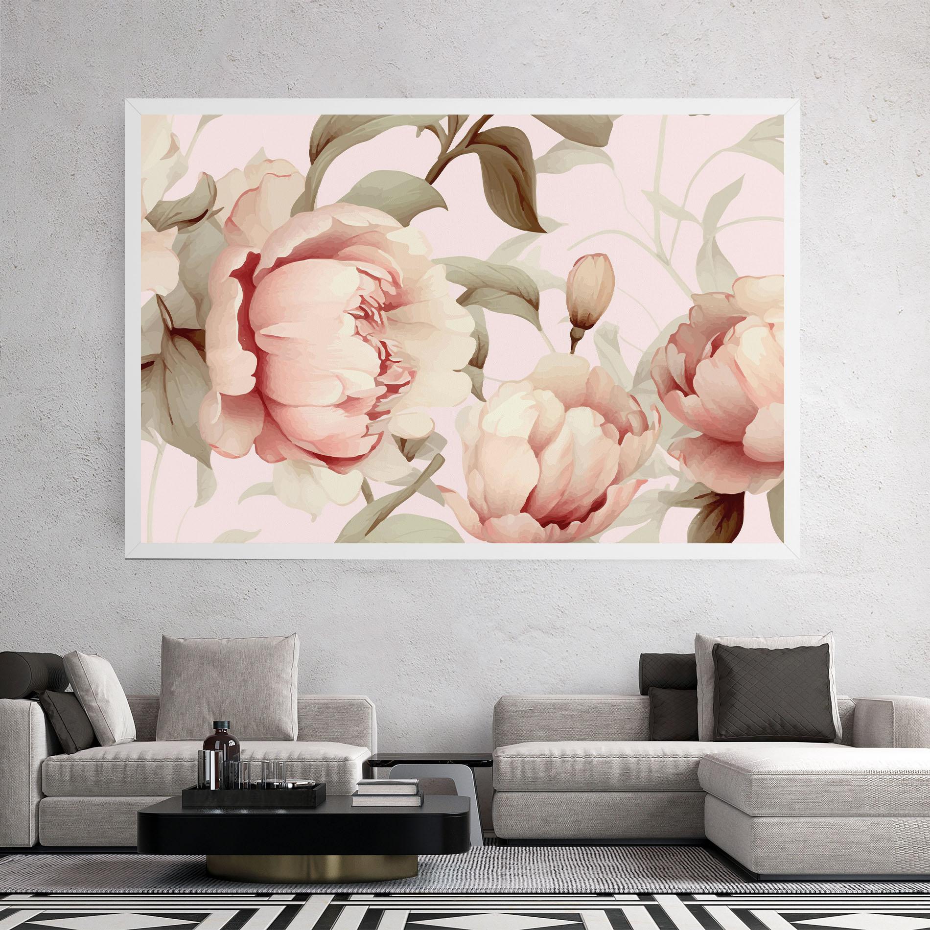 Vászonkép Pink Pretty Peony mockup 2