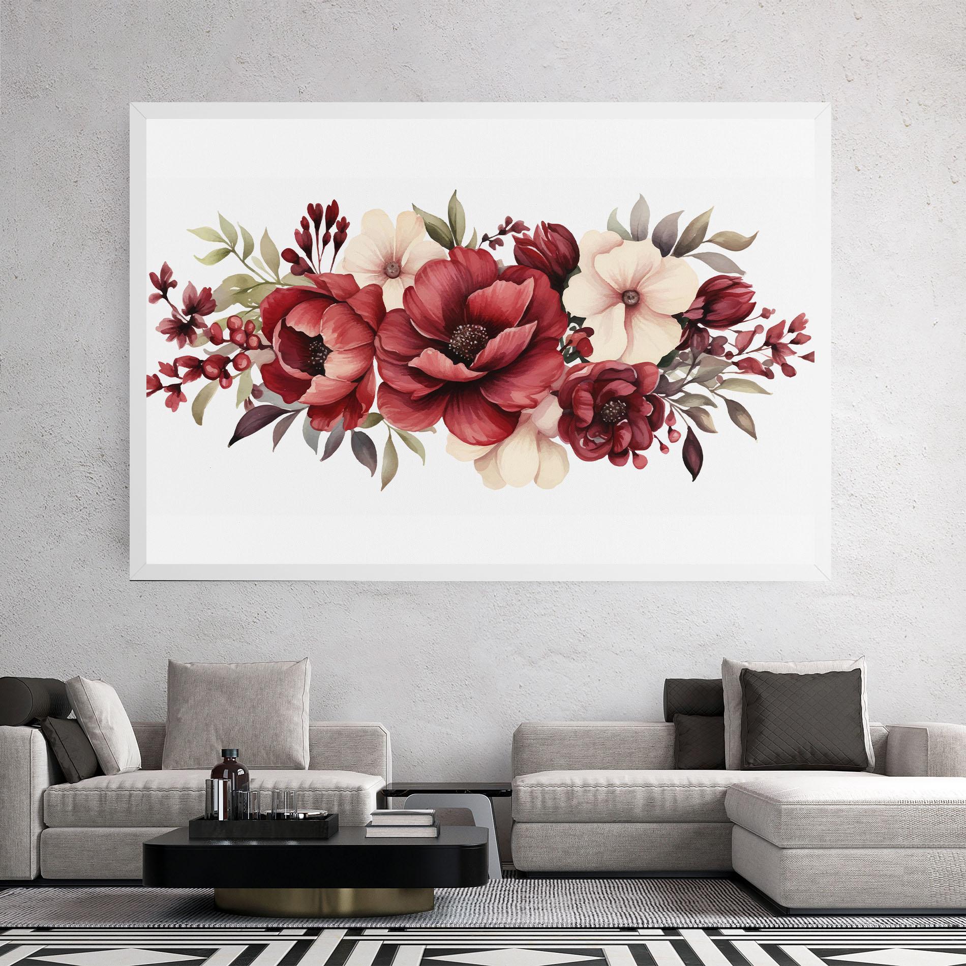 Vászonkép Red Peony mockup 2
