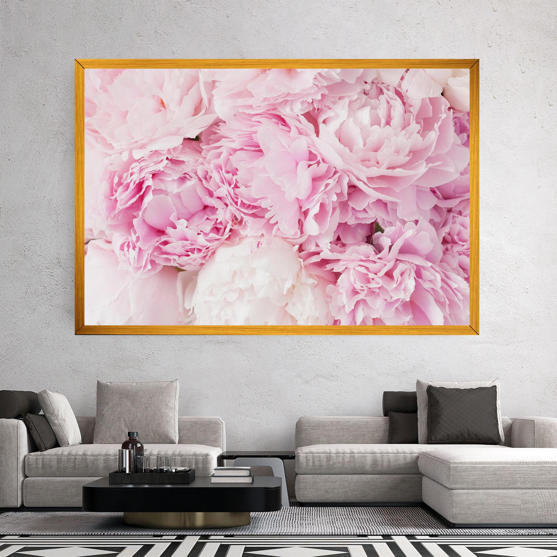 Vászonkép Dreamy Pink Pastel Peony mockup 2