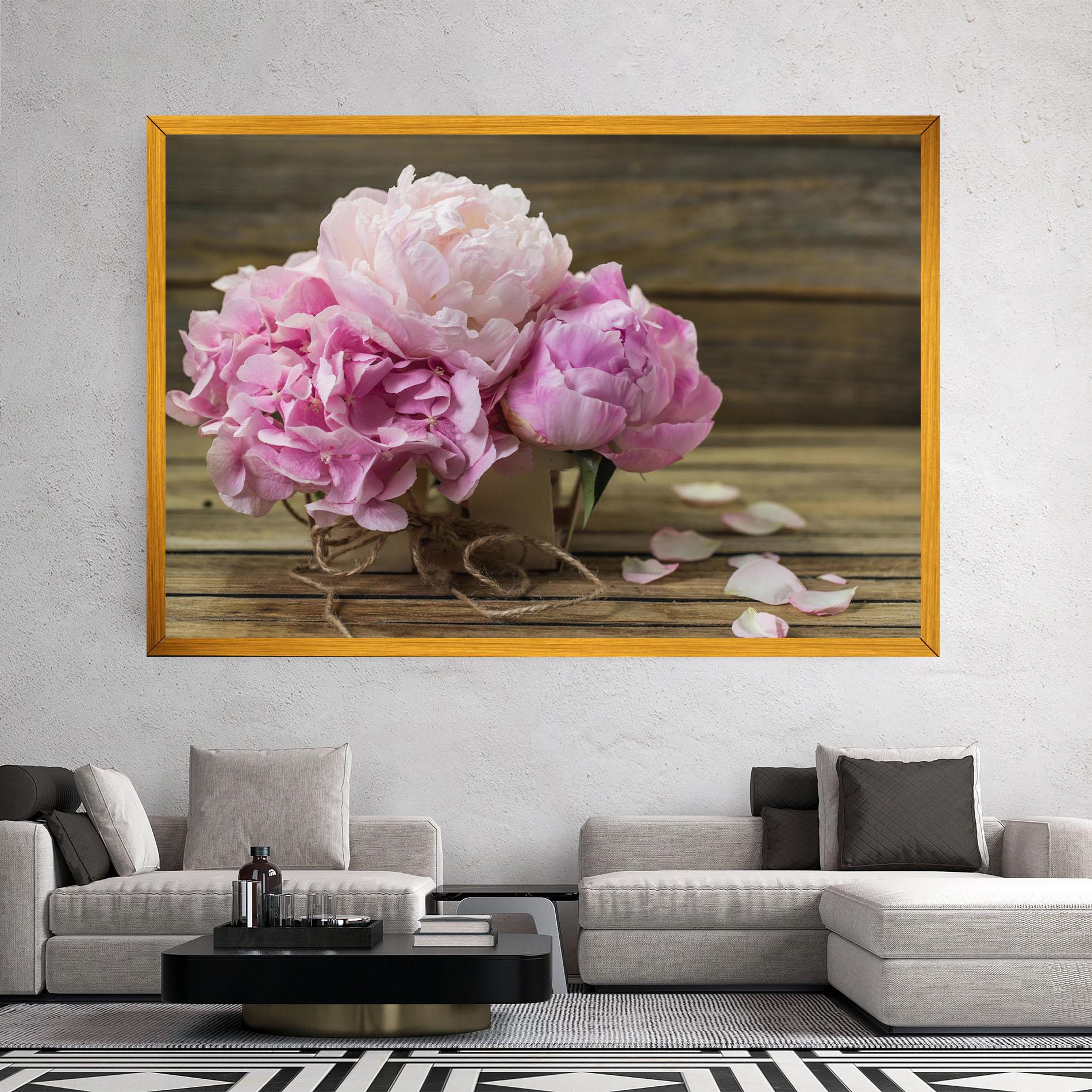 Vászonkép Peony On Table mockup 2
