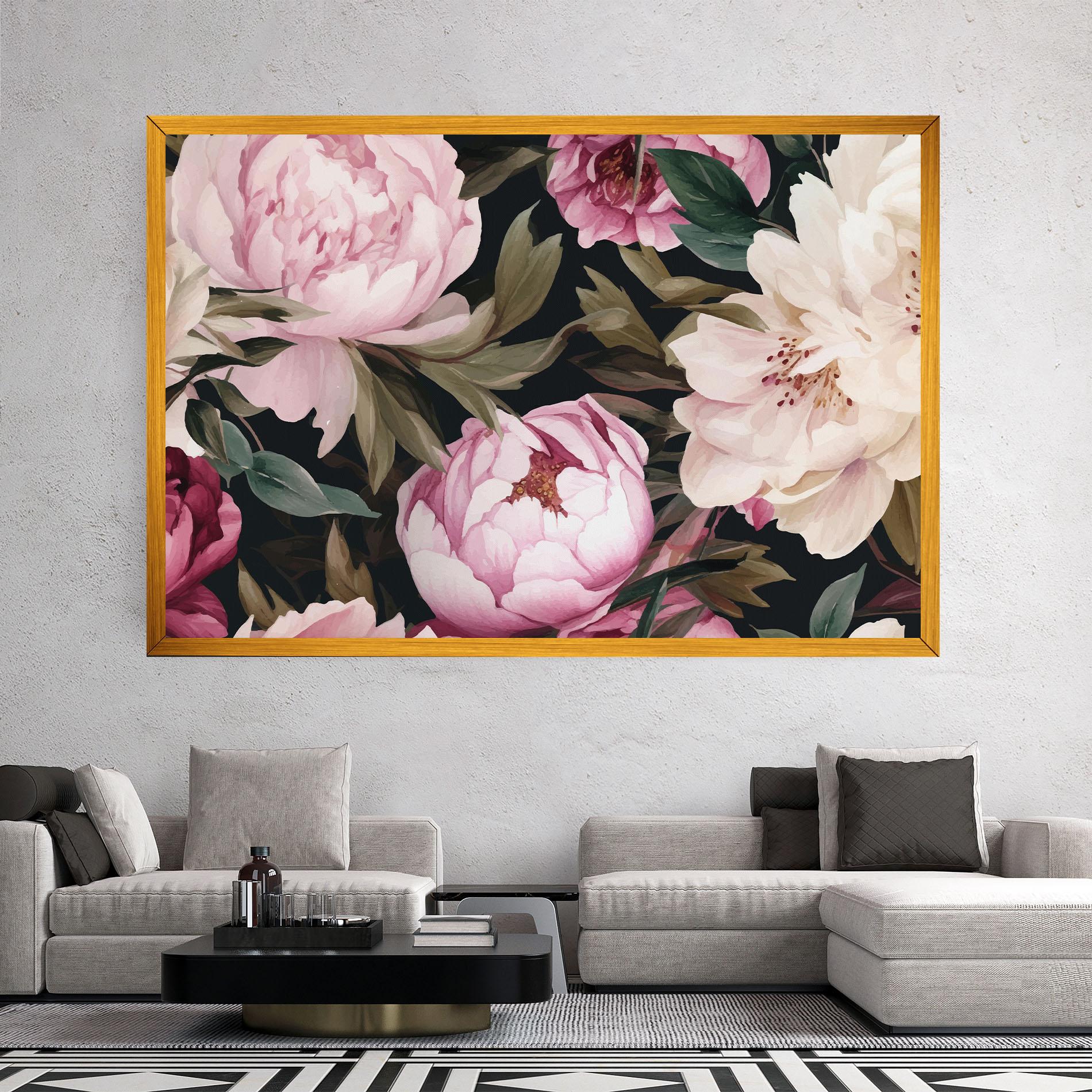 Vászonkép Peony Paint mockup 2