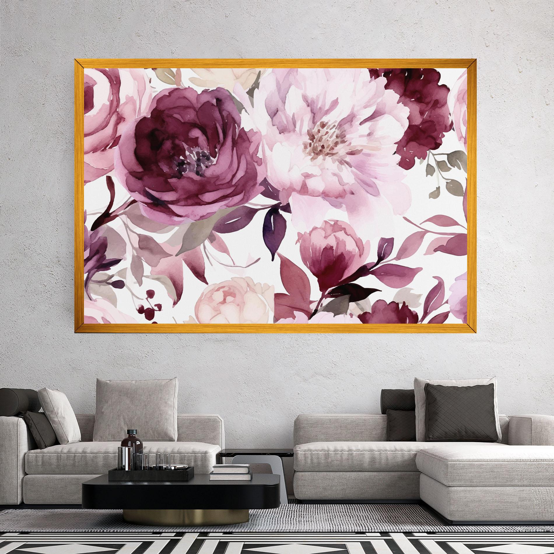 Vászonkép Peony Pink Purple mockup 2