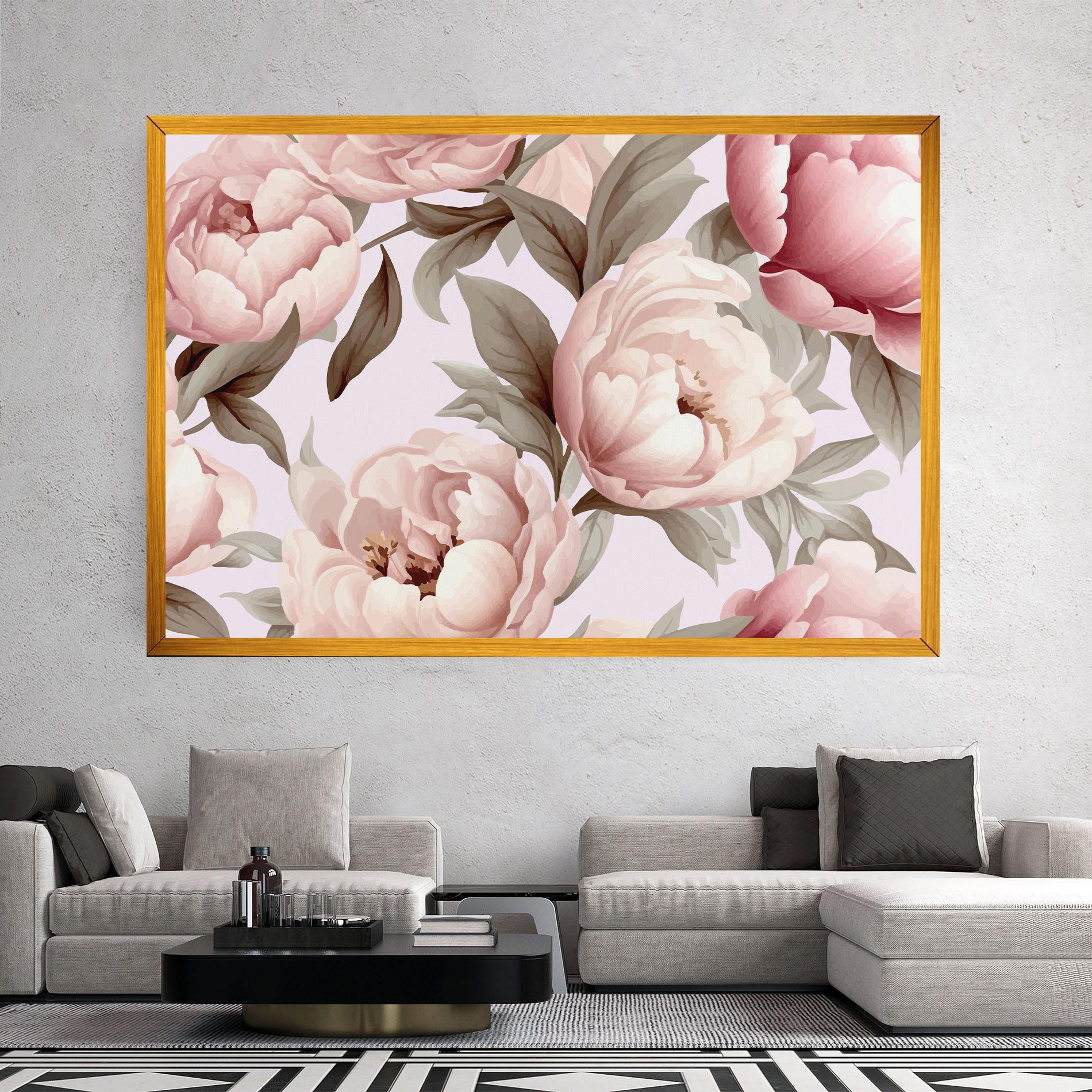 Vászonkép Pink Peony Buds mockup 2