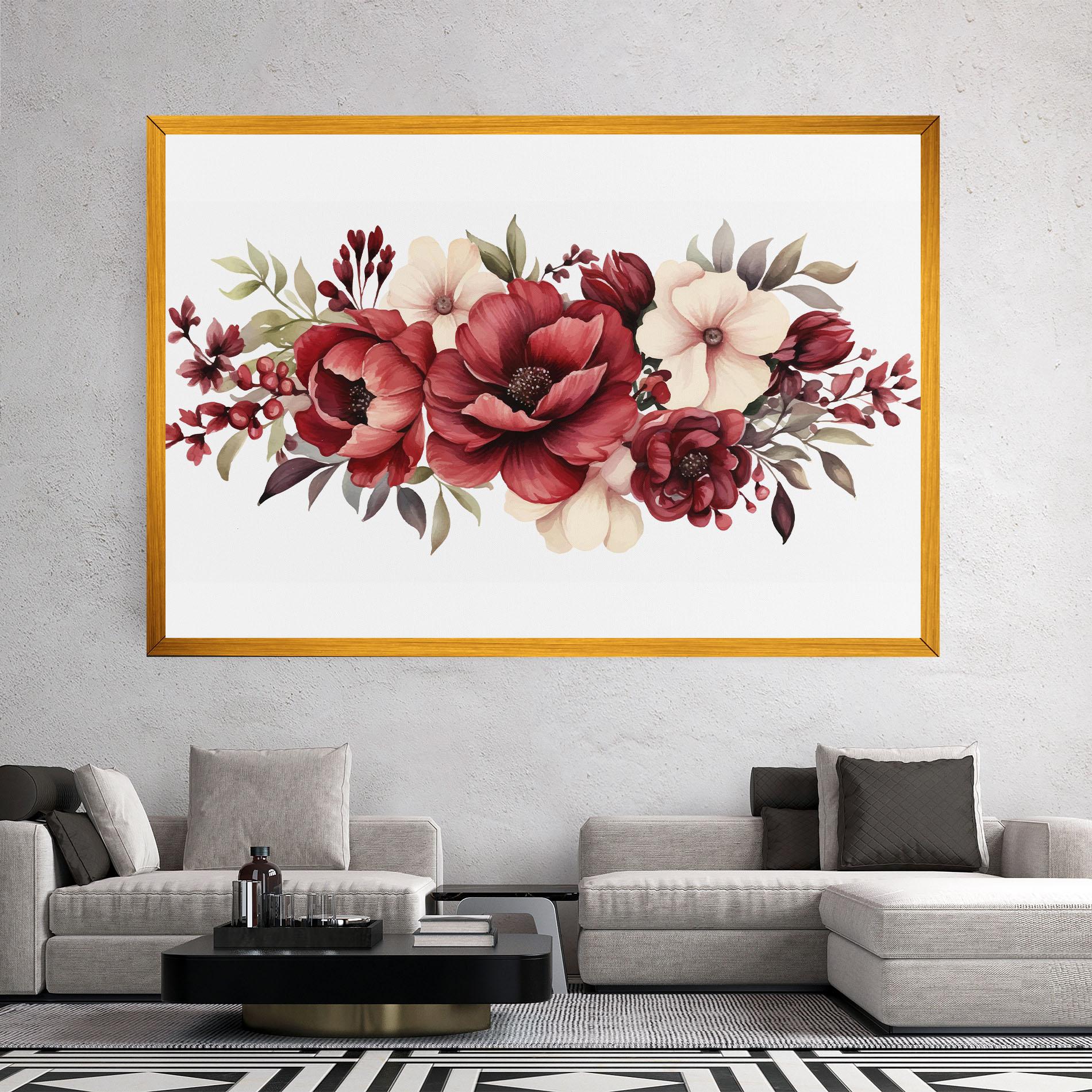 Vászonkép Red Peony mockup 2