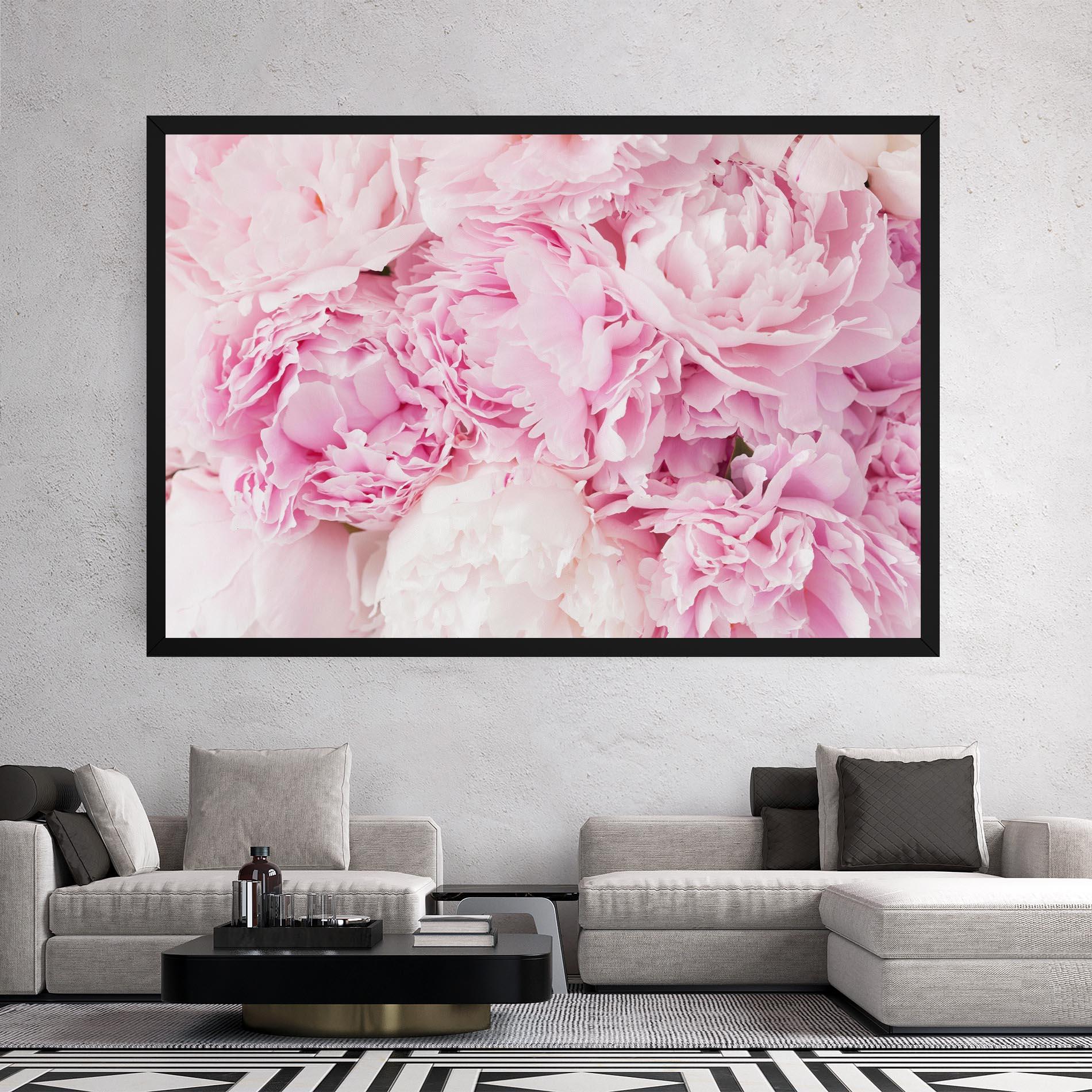 Vászonkép Dreamy Pink Pastel Peony mockup 2