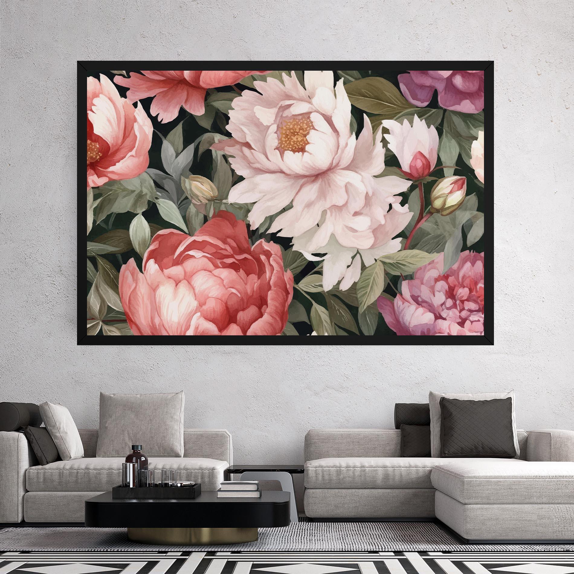 Vászonkép Light Peony Art mockup 2